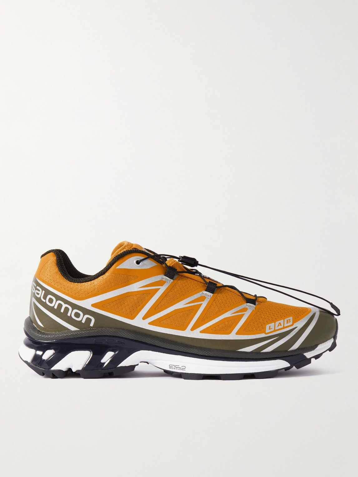 And Wander Salomon Xt-6 Mesh And Rubber Sneakers In Orange