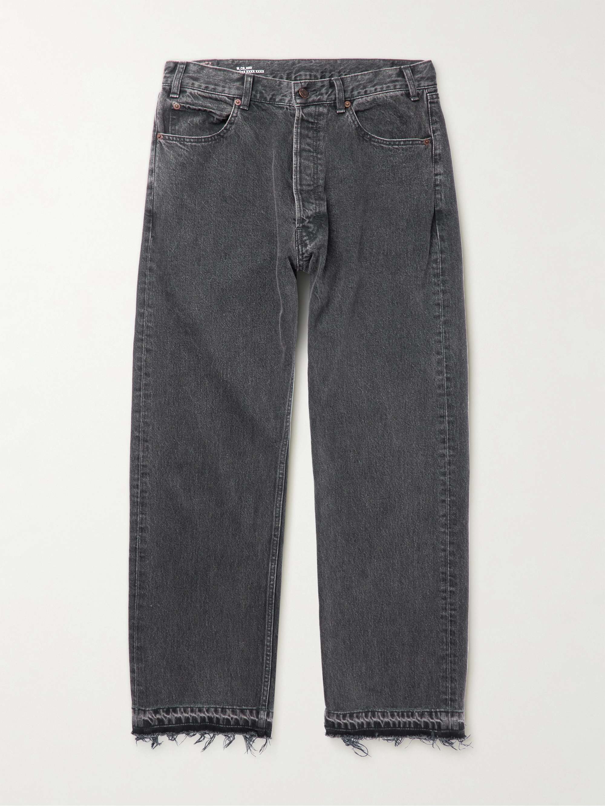 CELINE HOMME Frayed Straight-Leg Jeans
