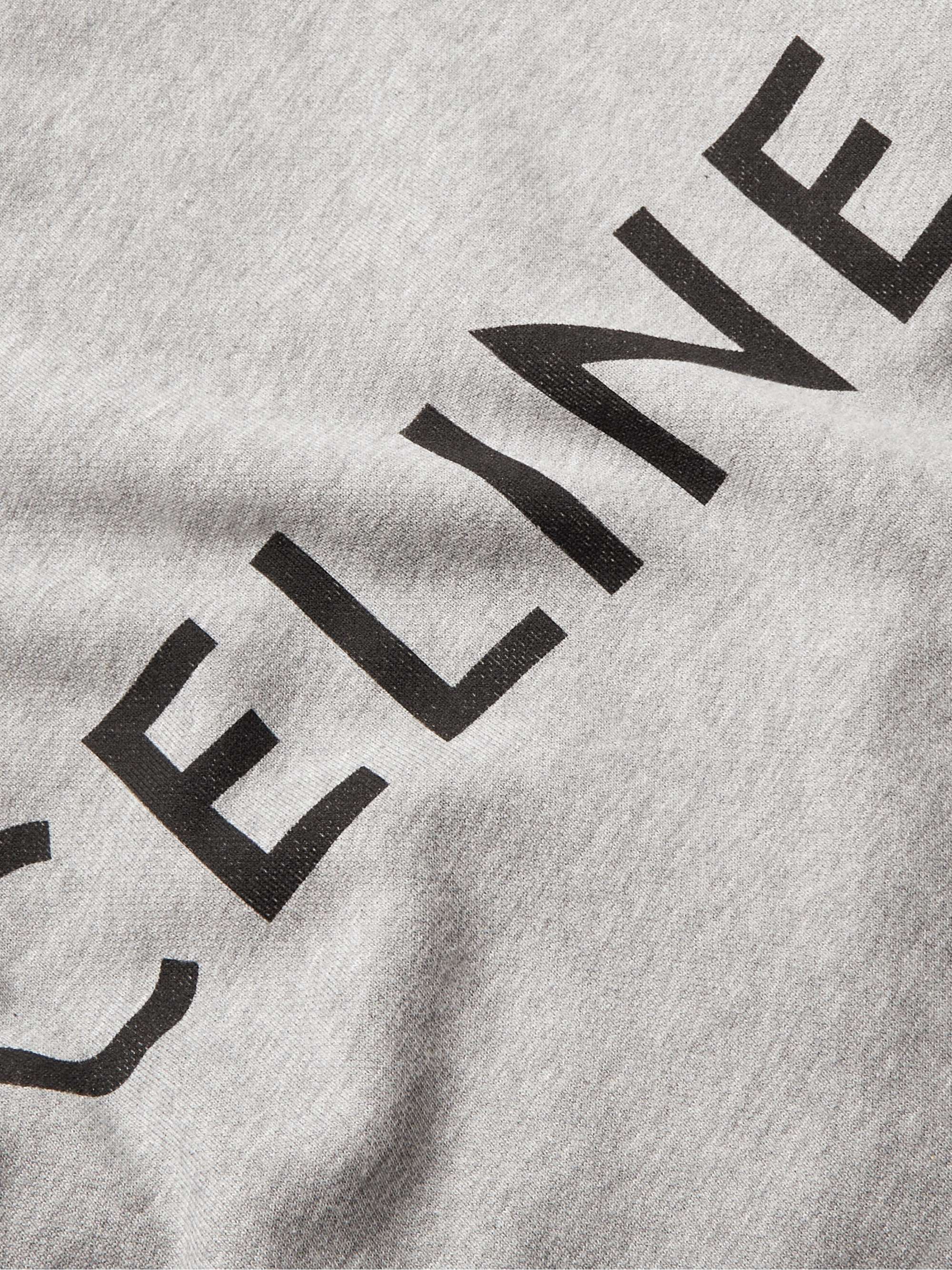 CELINE HOMME Logo-Print Stretch-Cotton Jersey Sweatshirt