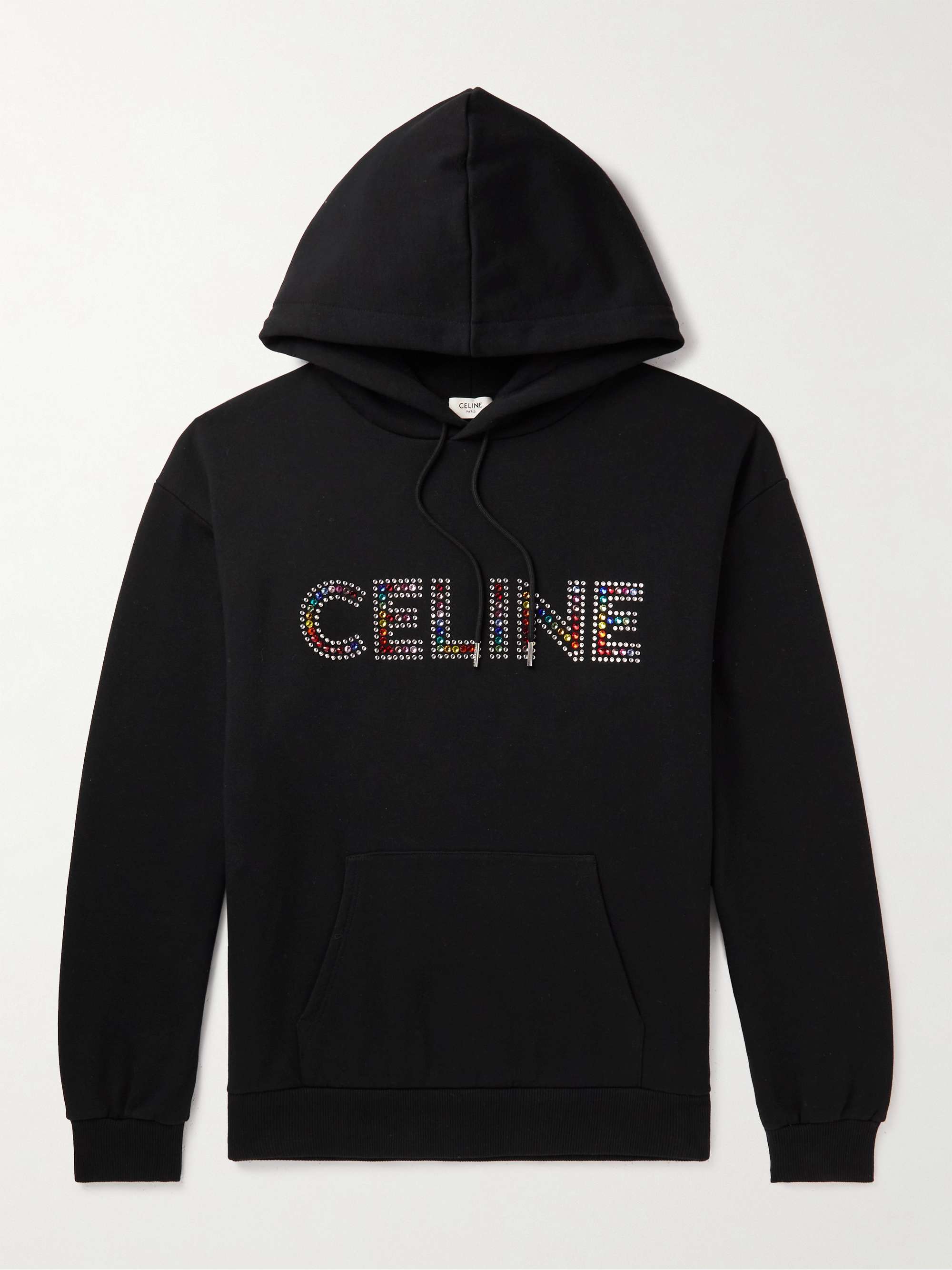 CELINE HOMME Logo-Embellished Cotton-Jersey Hoodie