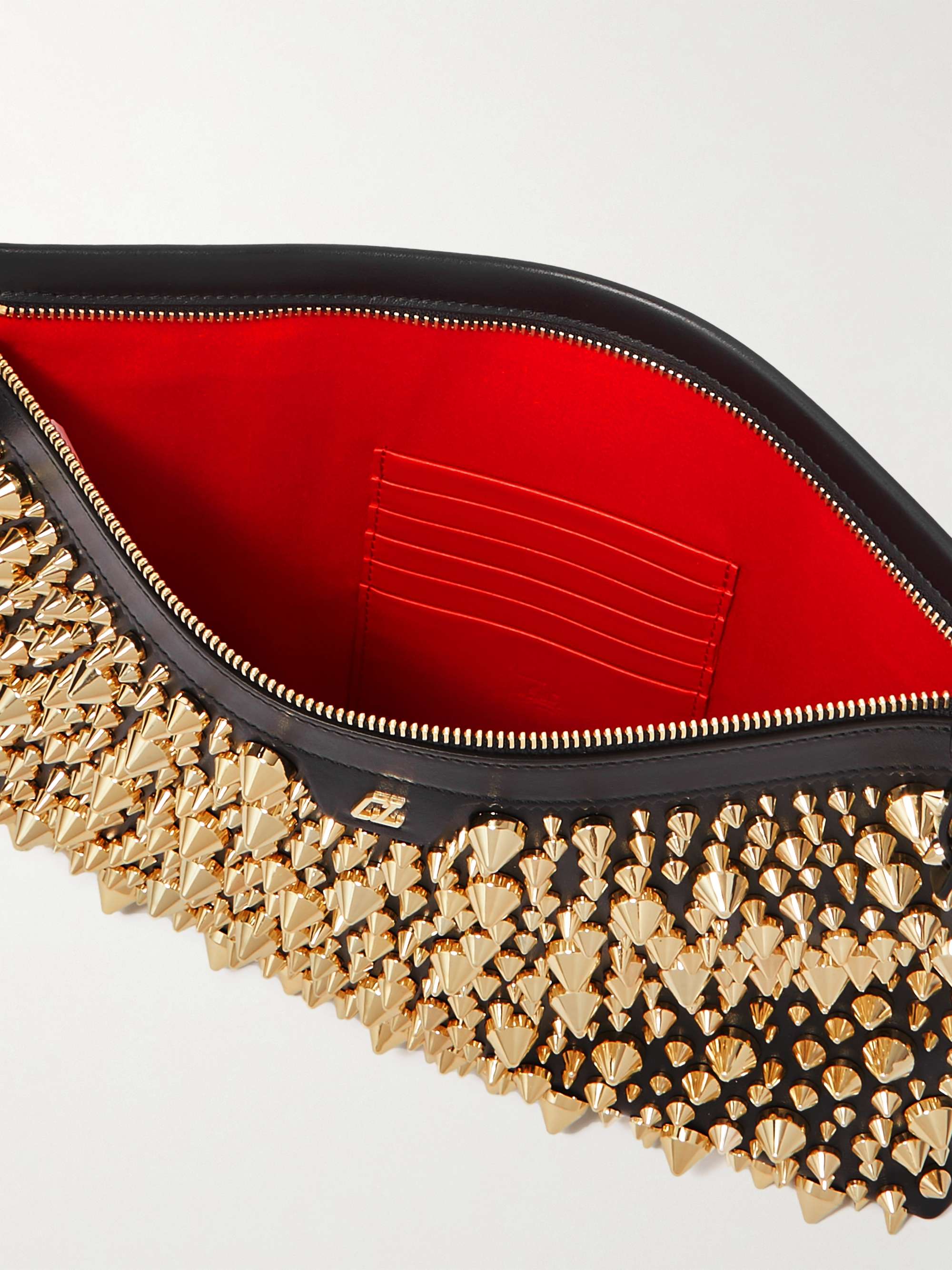 CHRISTIAN LOUBOUTIN City Studded Leather Pouch
