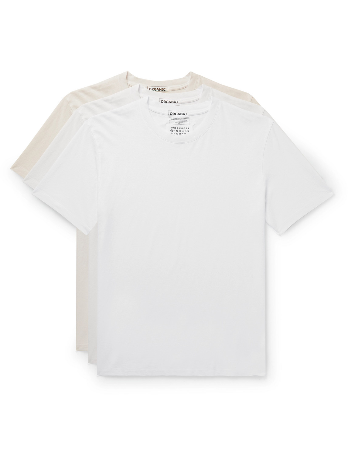Maison Margiela Three-Pack Organic Cotton-Jersey T-Shirt