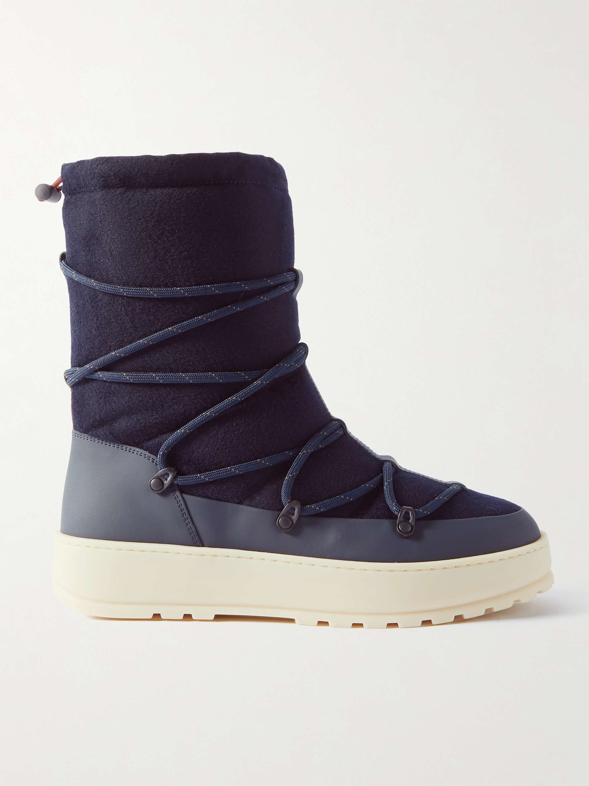 LORO PIANA Snow Wander Quilted Leather-Trimmed and Cashmere Boots