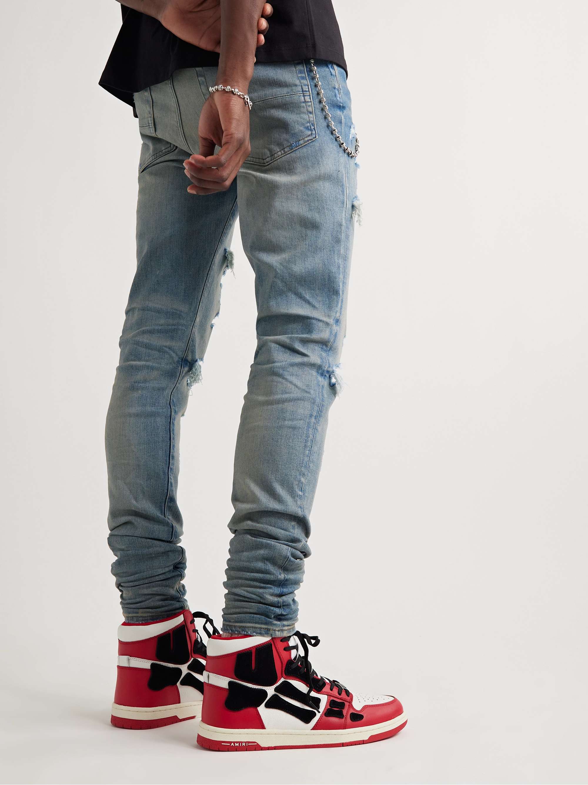 AMIRI Thrasher Plus Skinny-Fit Distressed Jeans