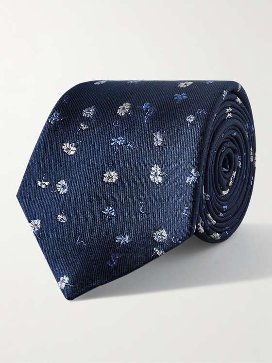 mrporter.com | 8cm Embroidered Silk-Twill Tie