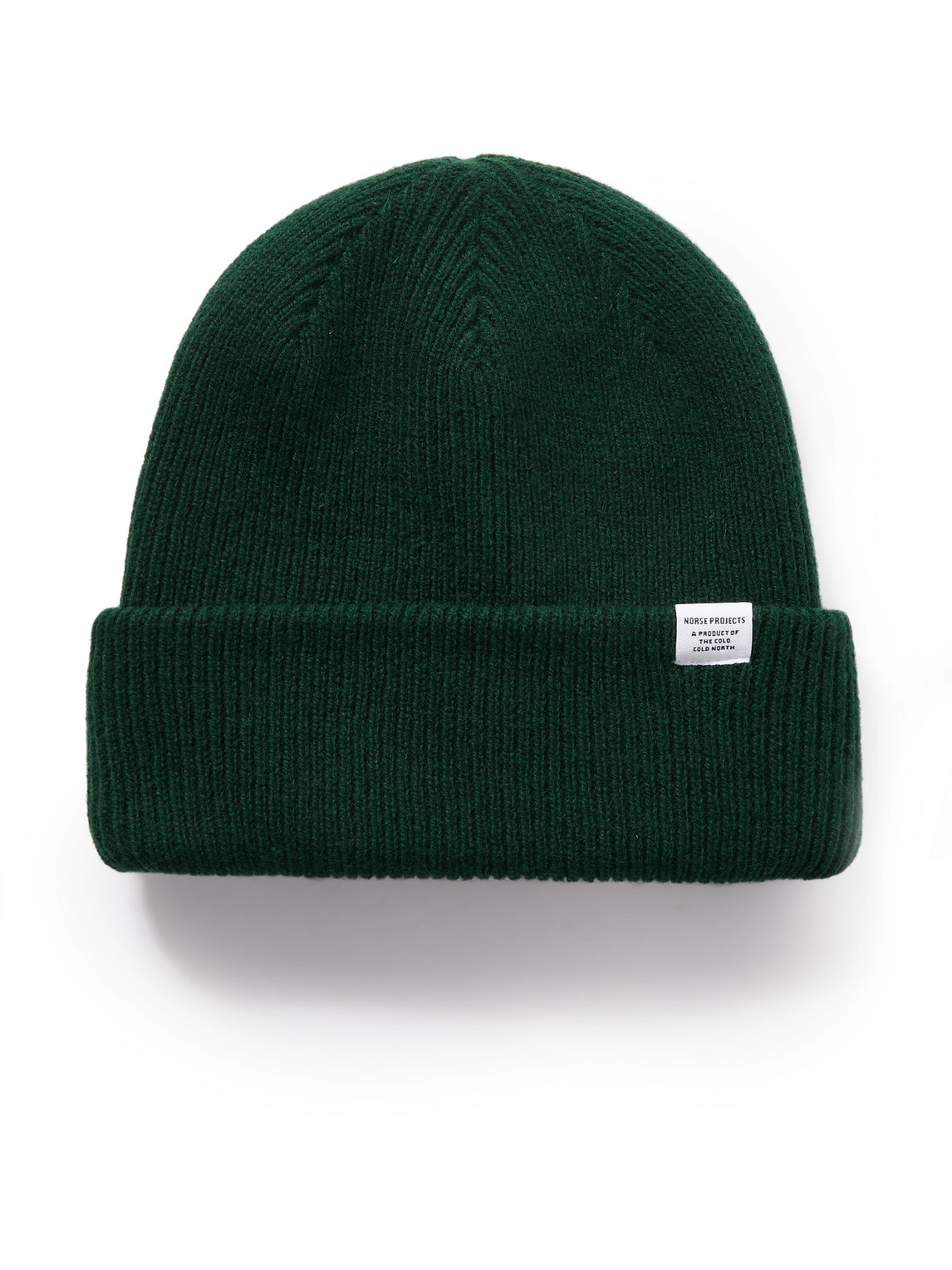 Norse Projects Ribbed Wool Beanie In Green