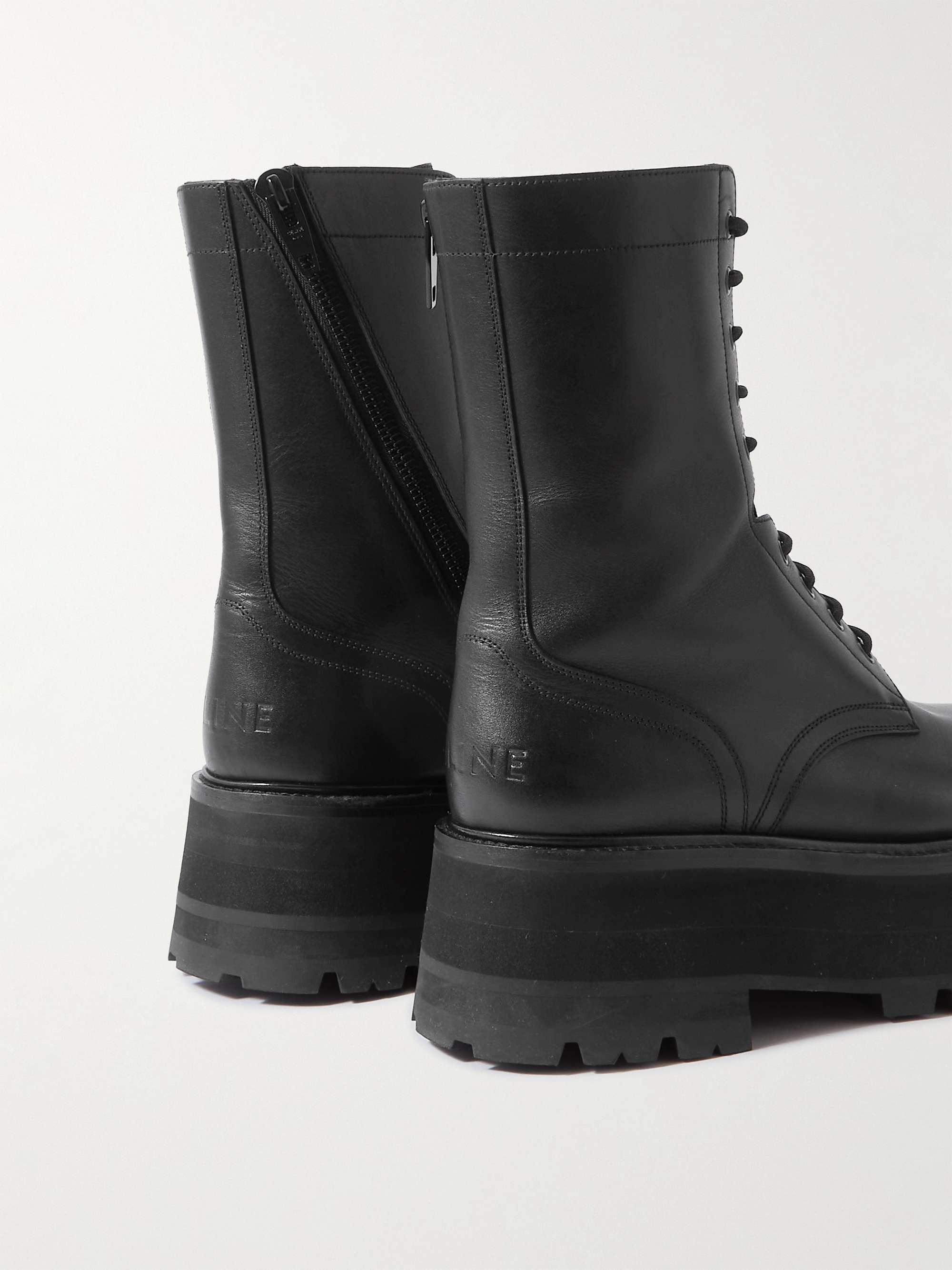 CELINE HOMME Leather Platform Boots