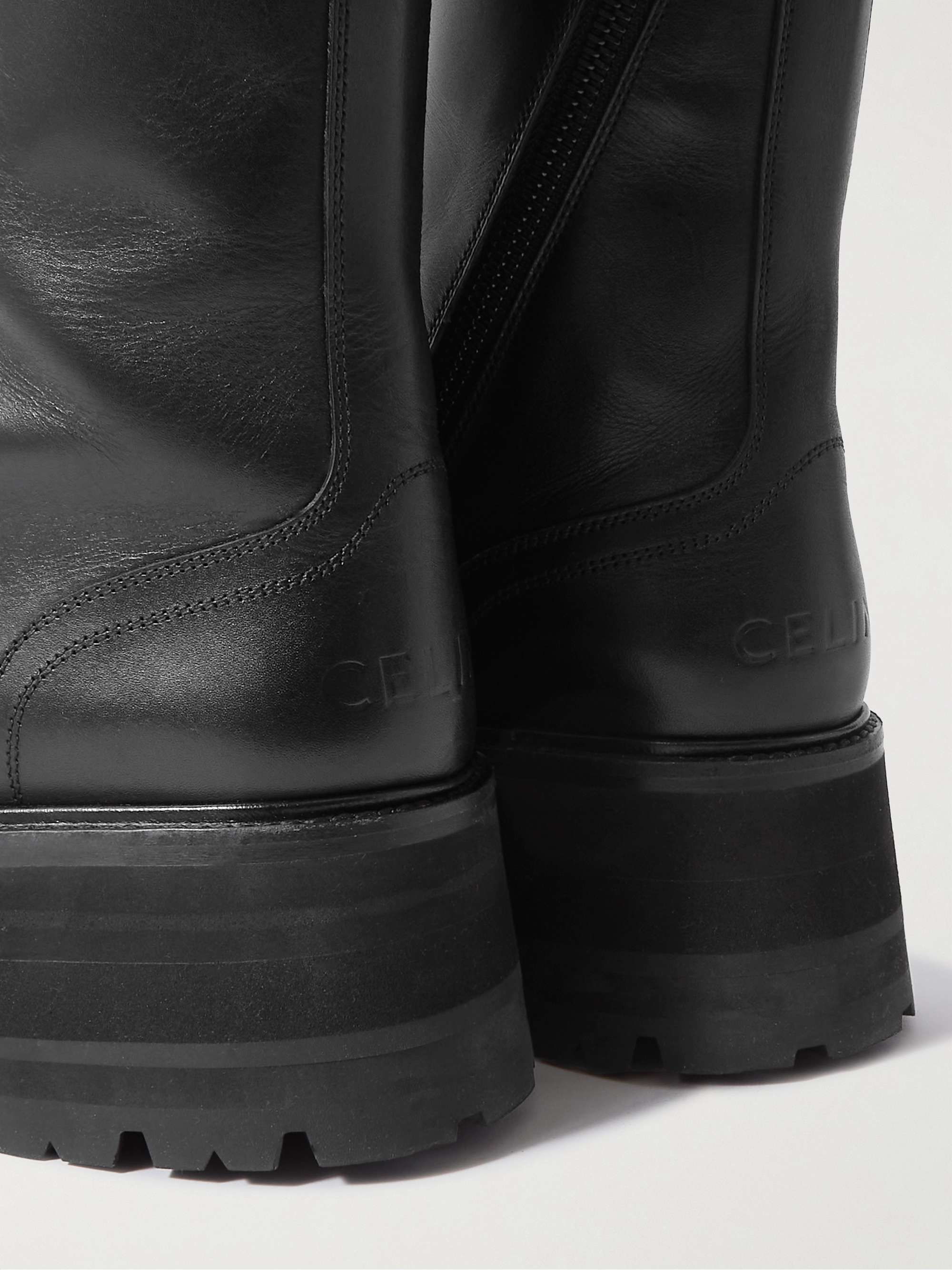 CELINE HOMME Leather Platform Boots