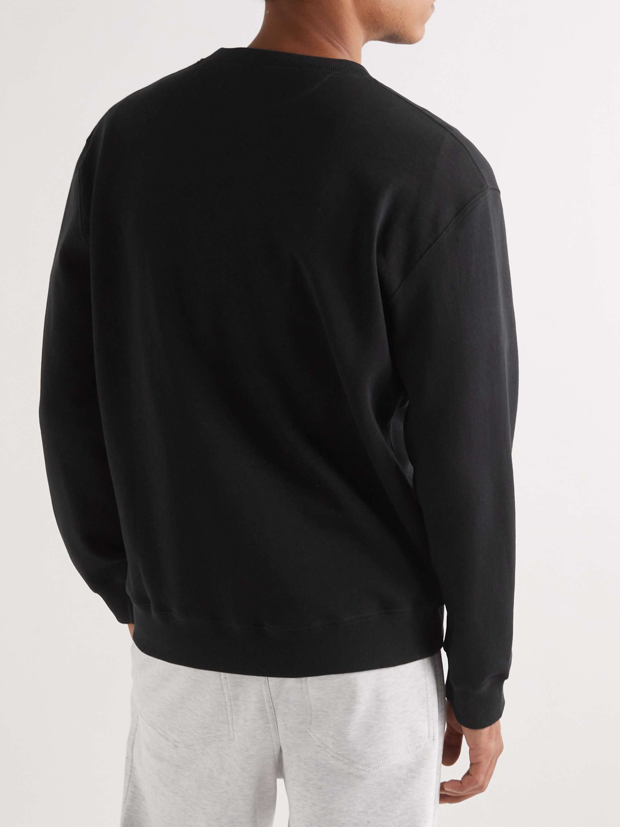 Black Cotton-Blend Jersey Sweatshirt | BRUNELLO CUCINELLI | MR PORTER