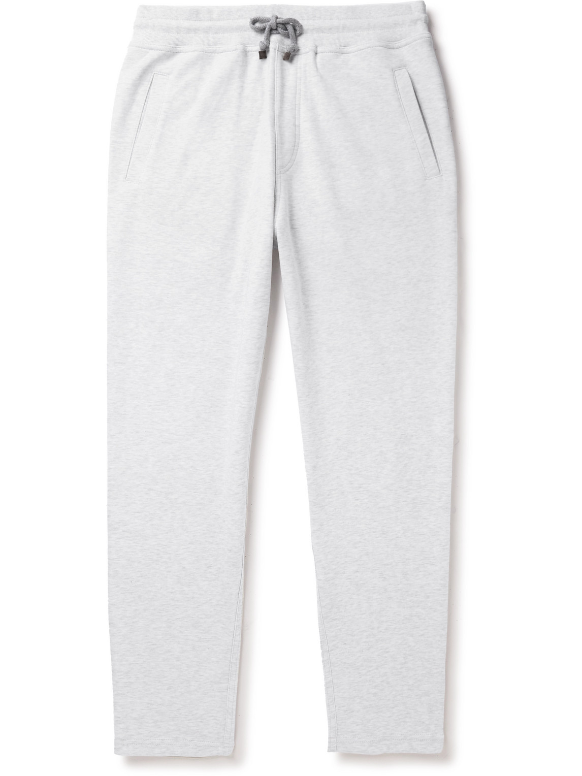 Brunello Cucinelli Straight-Leg Cotton-Blend Jersey Sweatpants