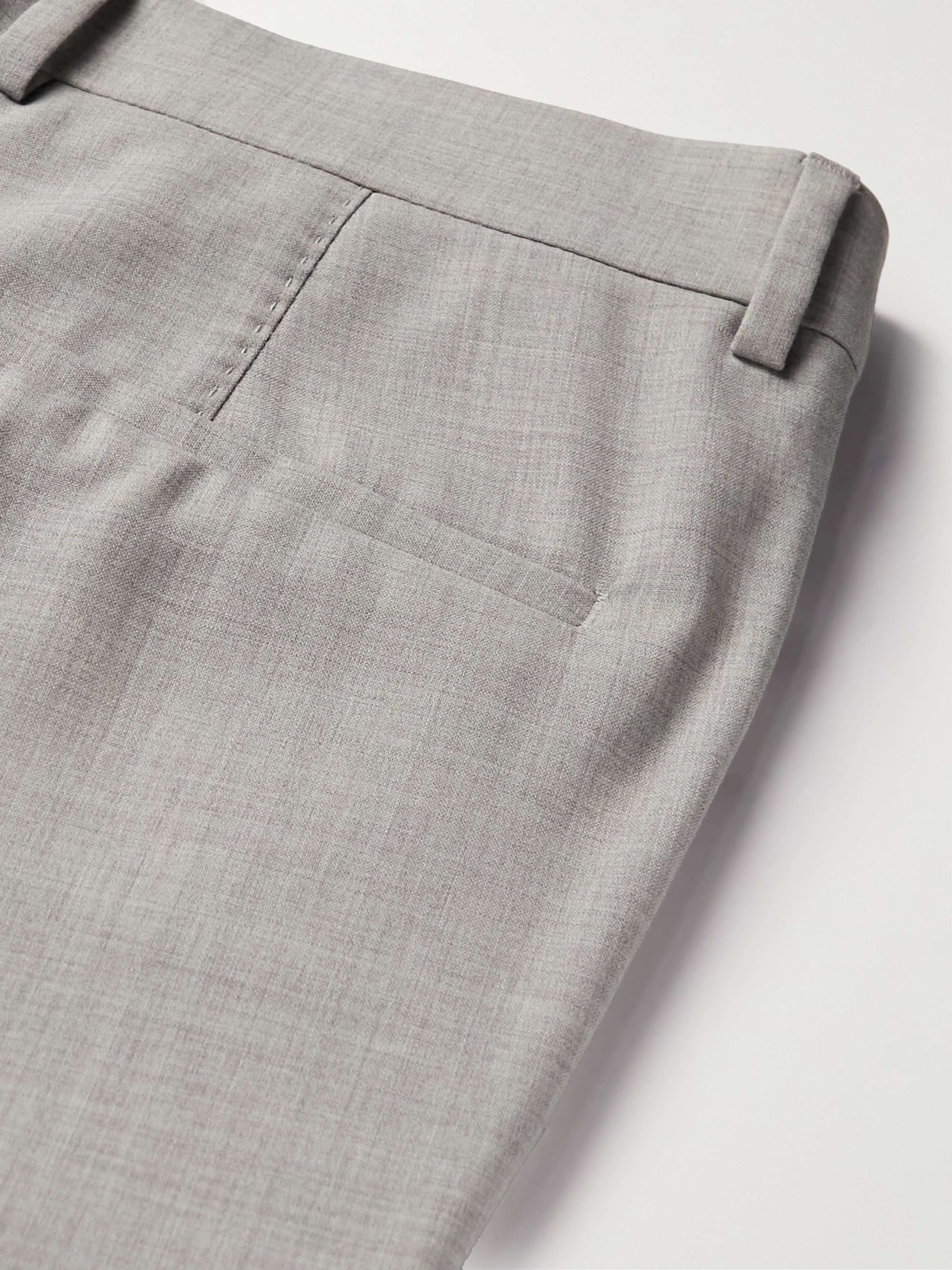 BRUNELLO CUCINELLI Slim-Fit Tapered Pleated Virgin Wool Trousers
