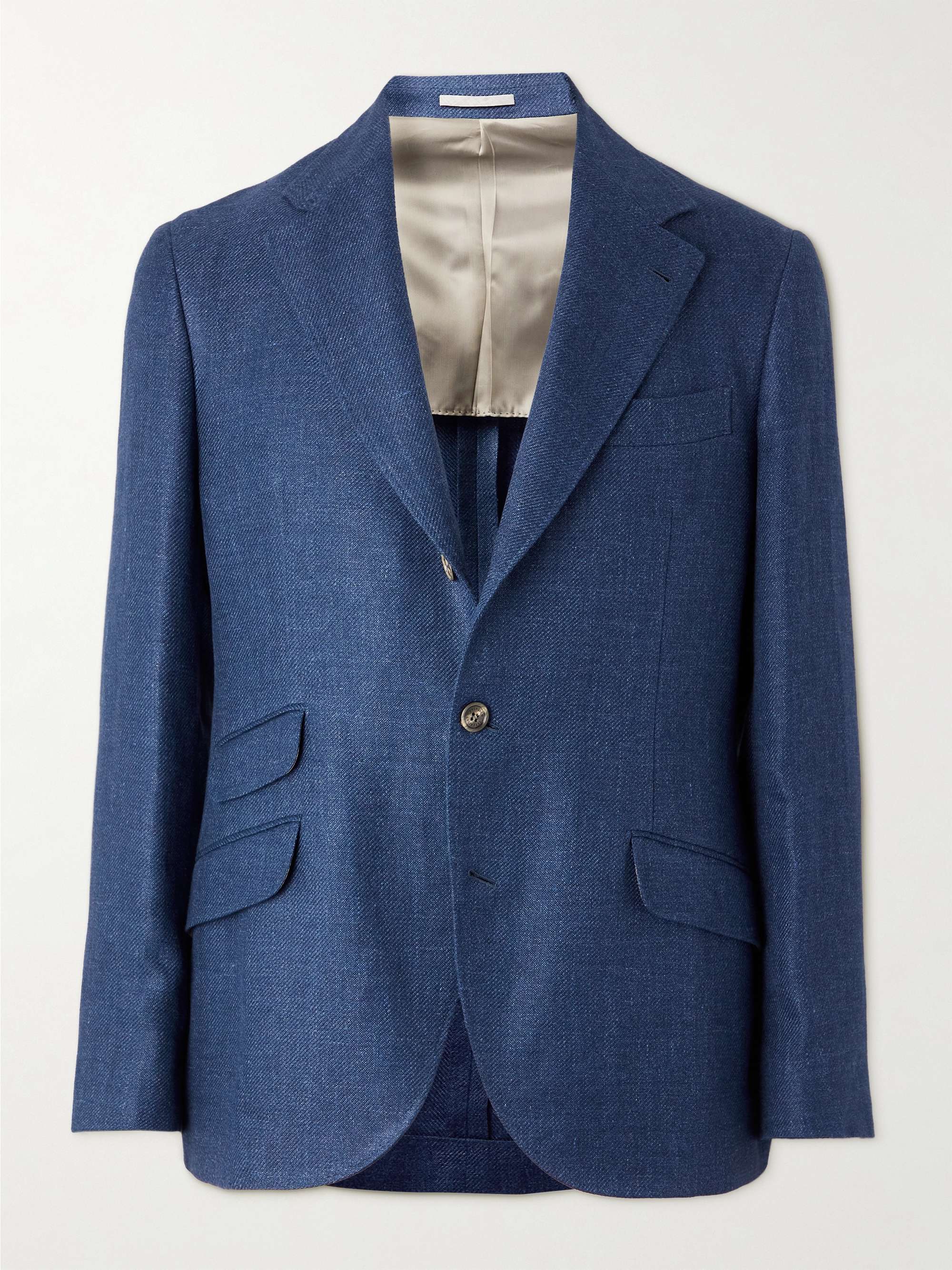 BRUNELLO CUCINELLI Slim-Fit Linen, Wool and Silk-Blend Blazer