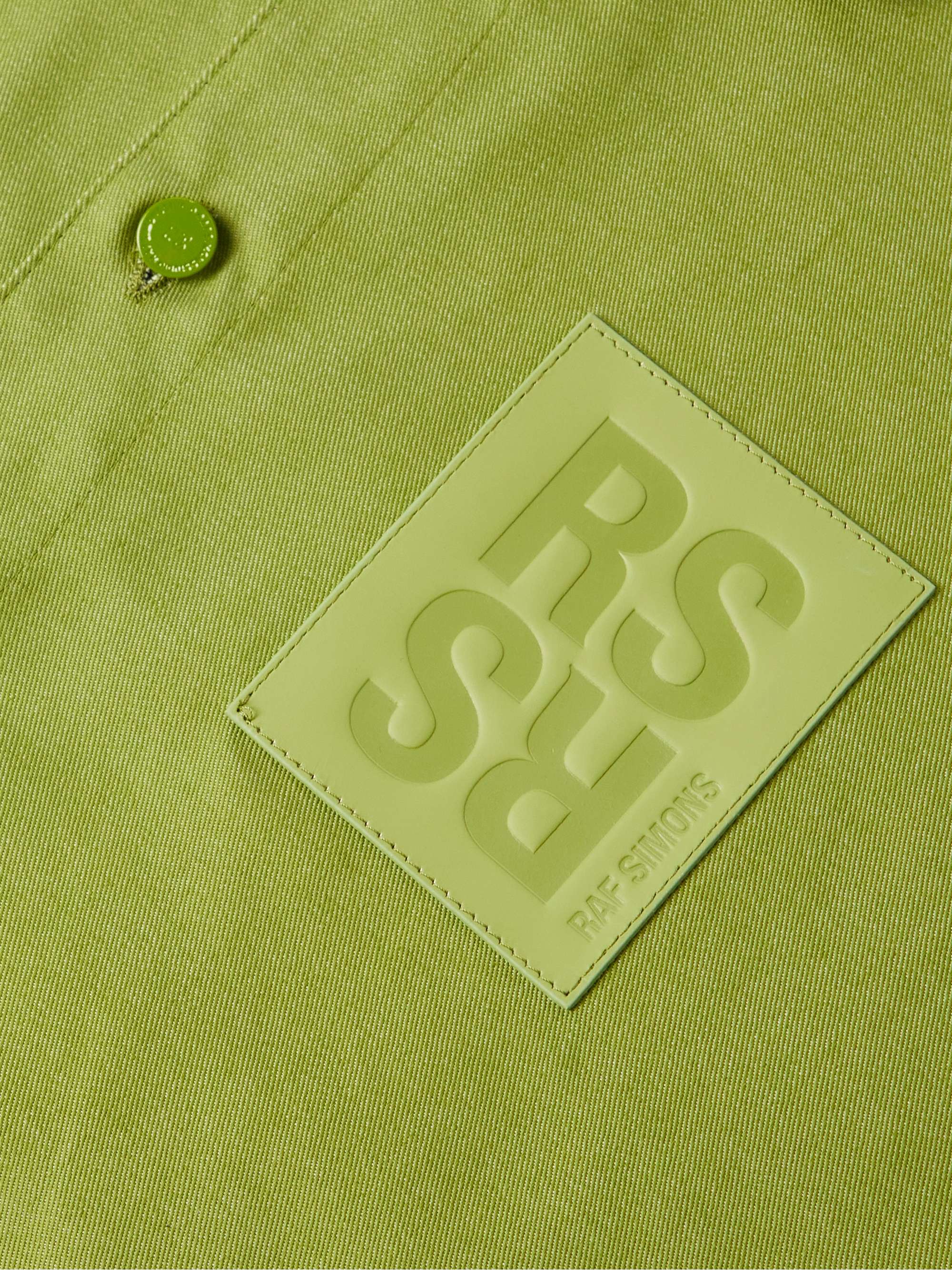 RAF SIMONS Logo-Appliquéd Denim Shirt