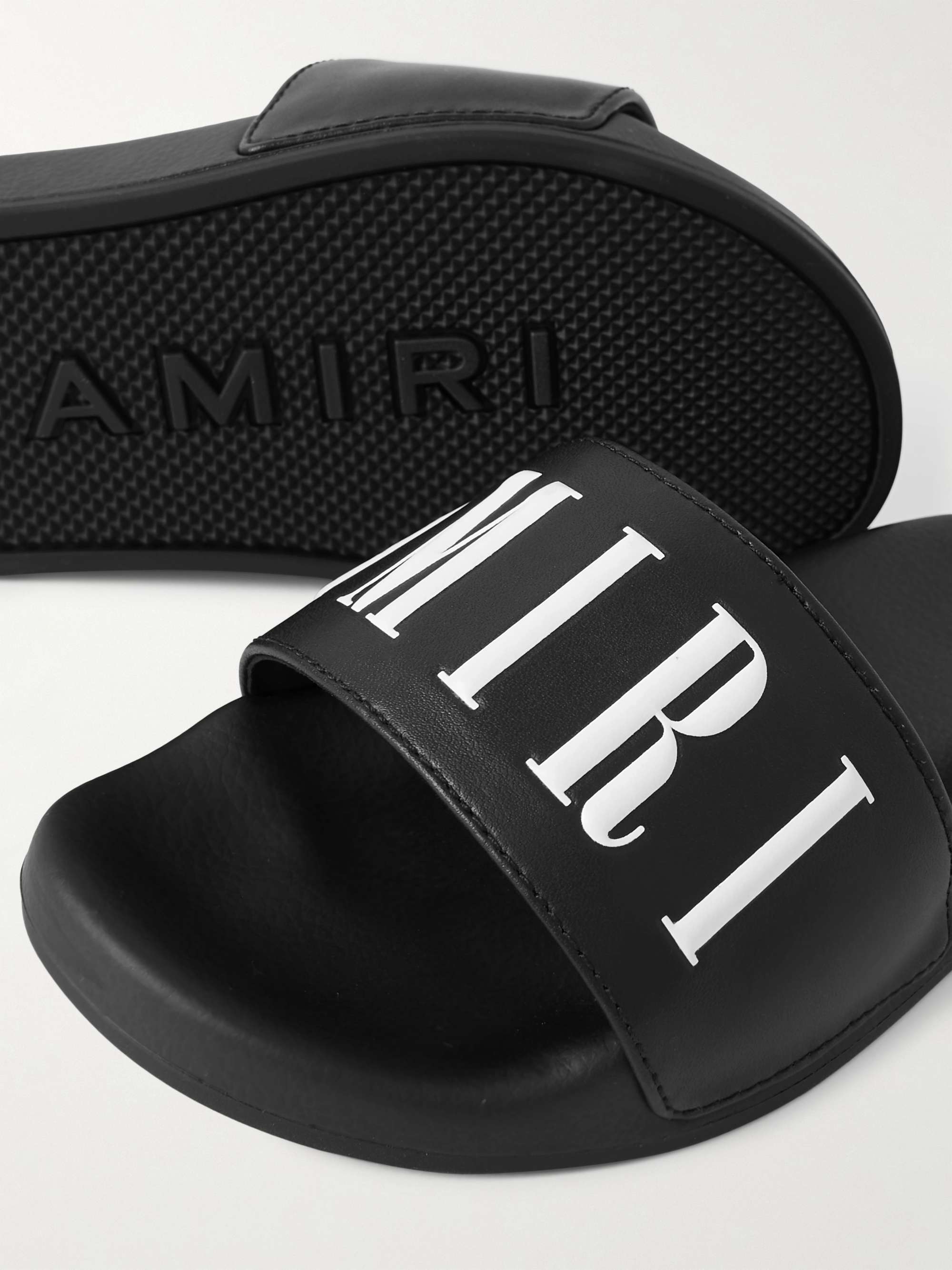Black Logo-Print Rubber Slides | AMIRI KIDS | MR PORTER