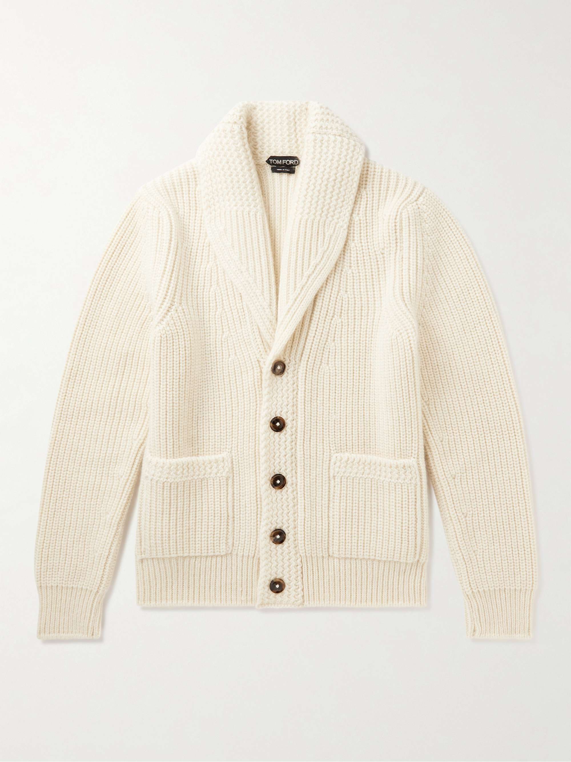 TOM FORD Shawl-Collar Cashmere and Mohair-Blend Cardigan