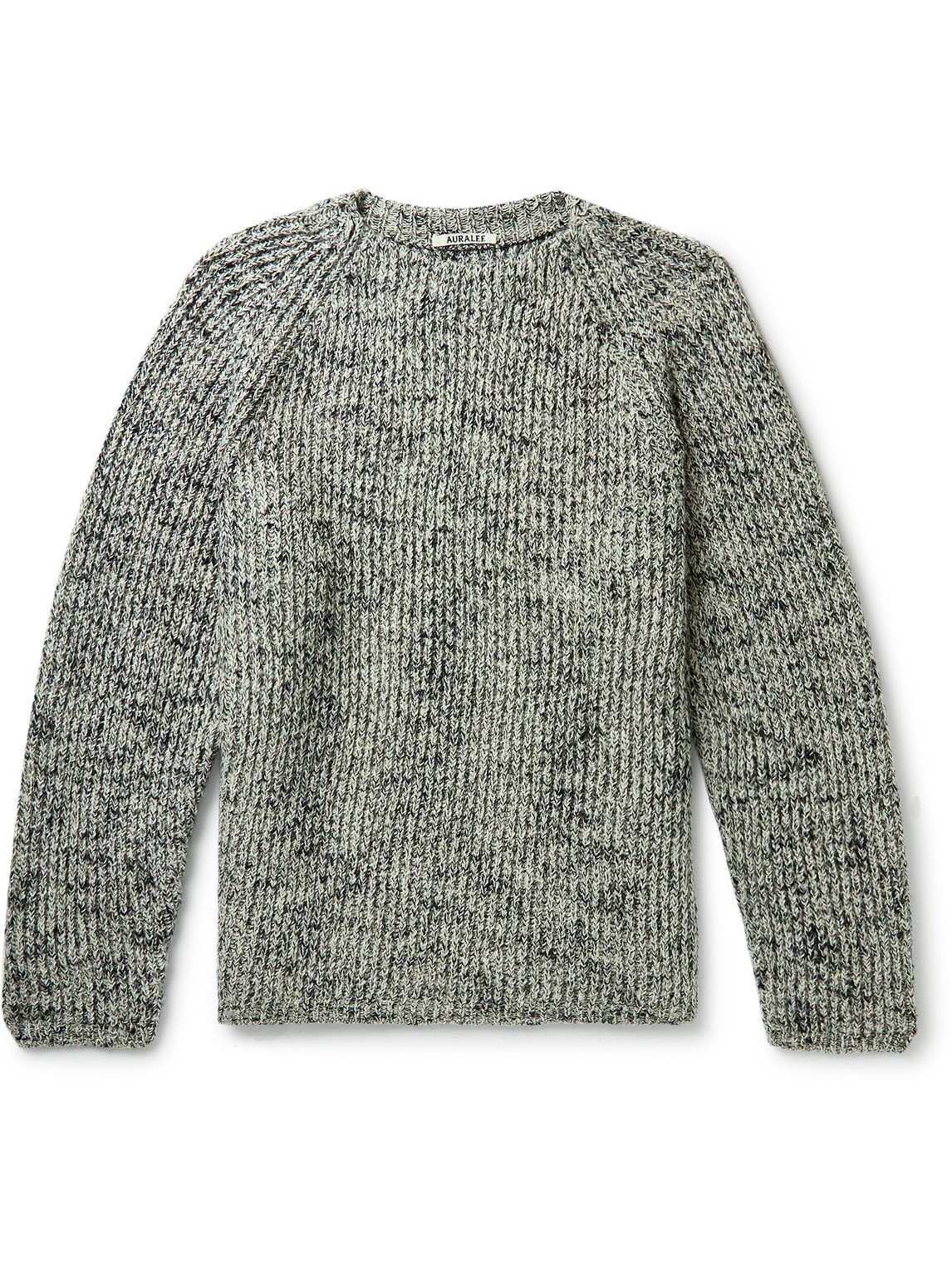 Auralee Ribbed Wool and Alpaca-Blend Sweater
