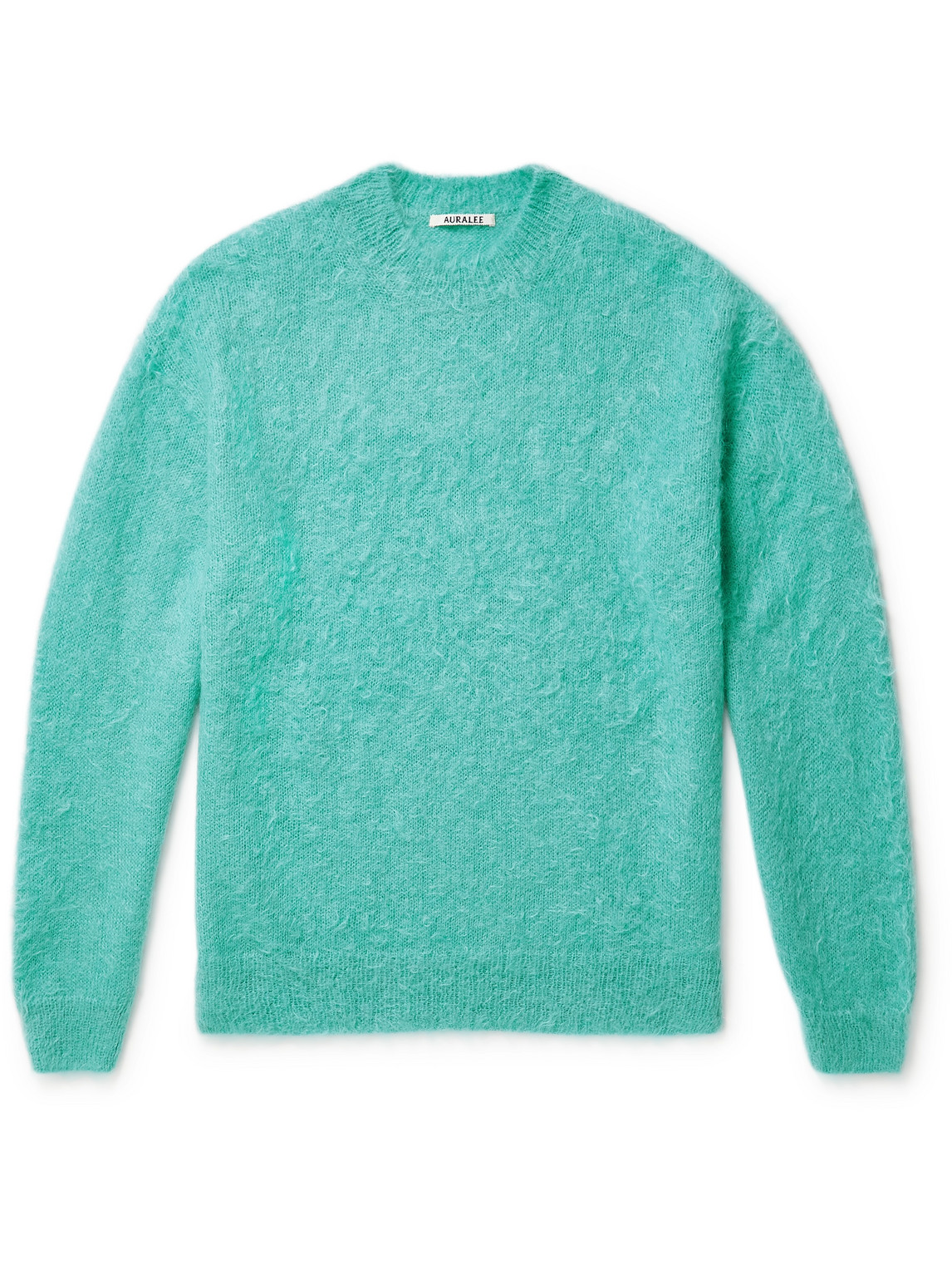 Brushed Mohair And Wool-blend Sweater In Blue