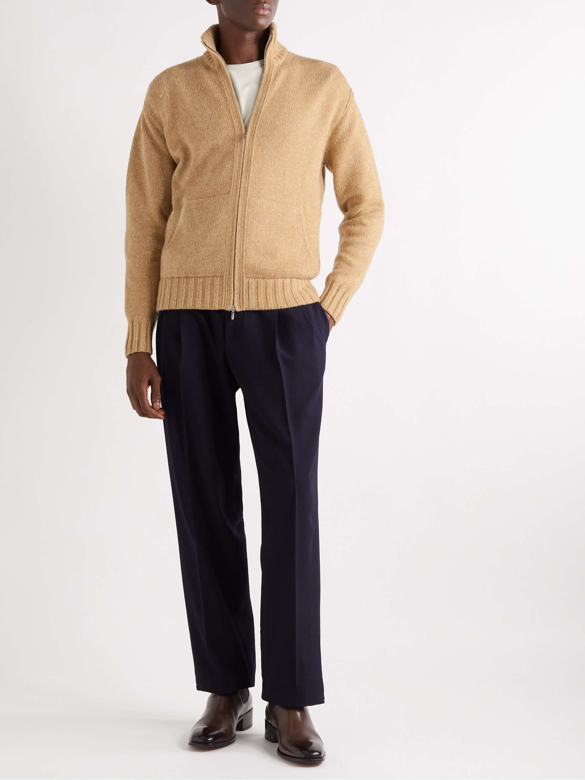 LORO PIANA Cashmere Zip-Up Sweater