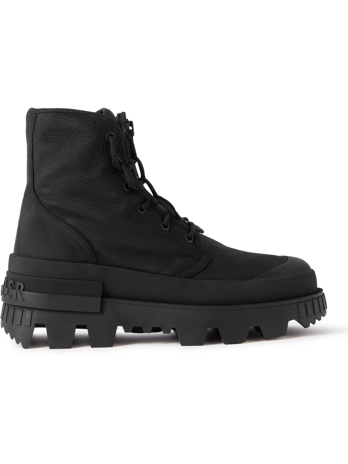 Moncler Genius Hyke Desertyx Rubber-trimmed Canvas Ankle Boots In Black
