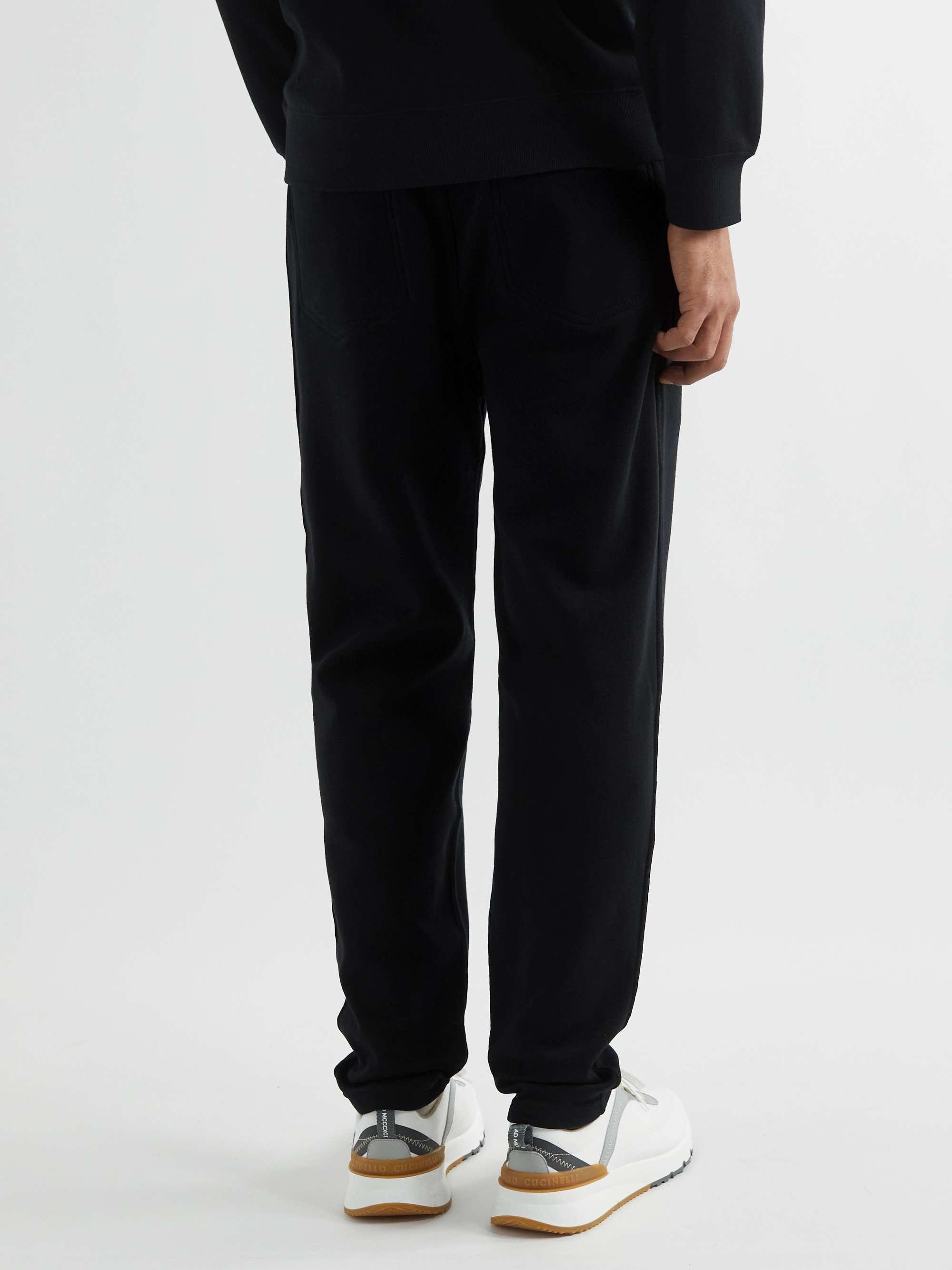 BRUNELLO CUCINELLI Straight-Leg Cotton-Blend Jersey Sweatpants