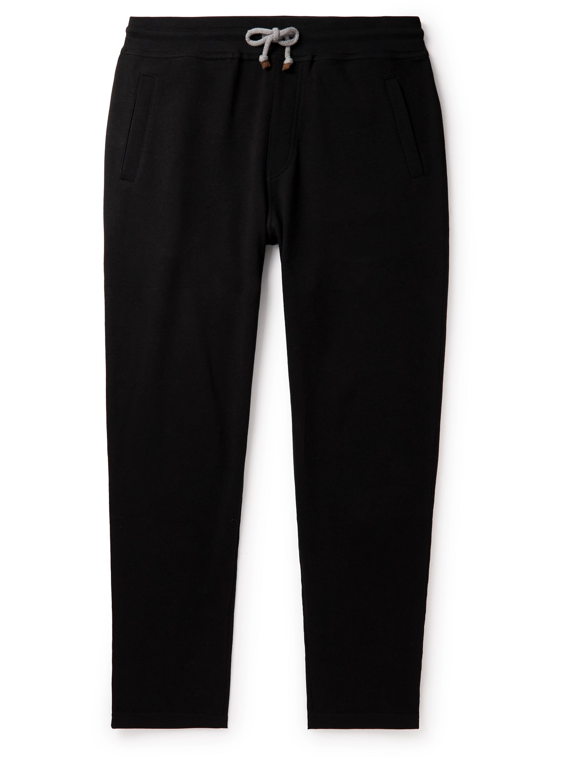 Brunello Cucinelli Straight-Leg Cotton-Blend Jersey Sweatpants