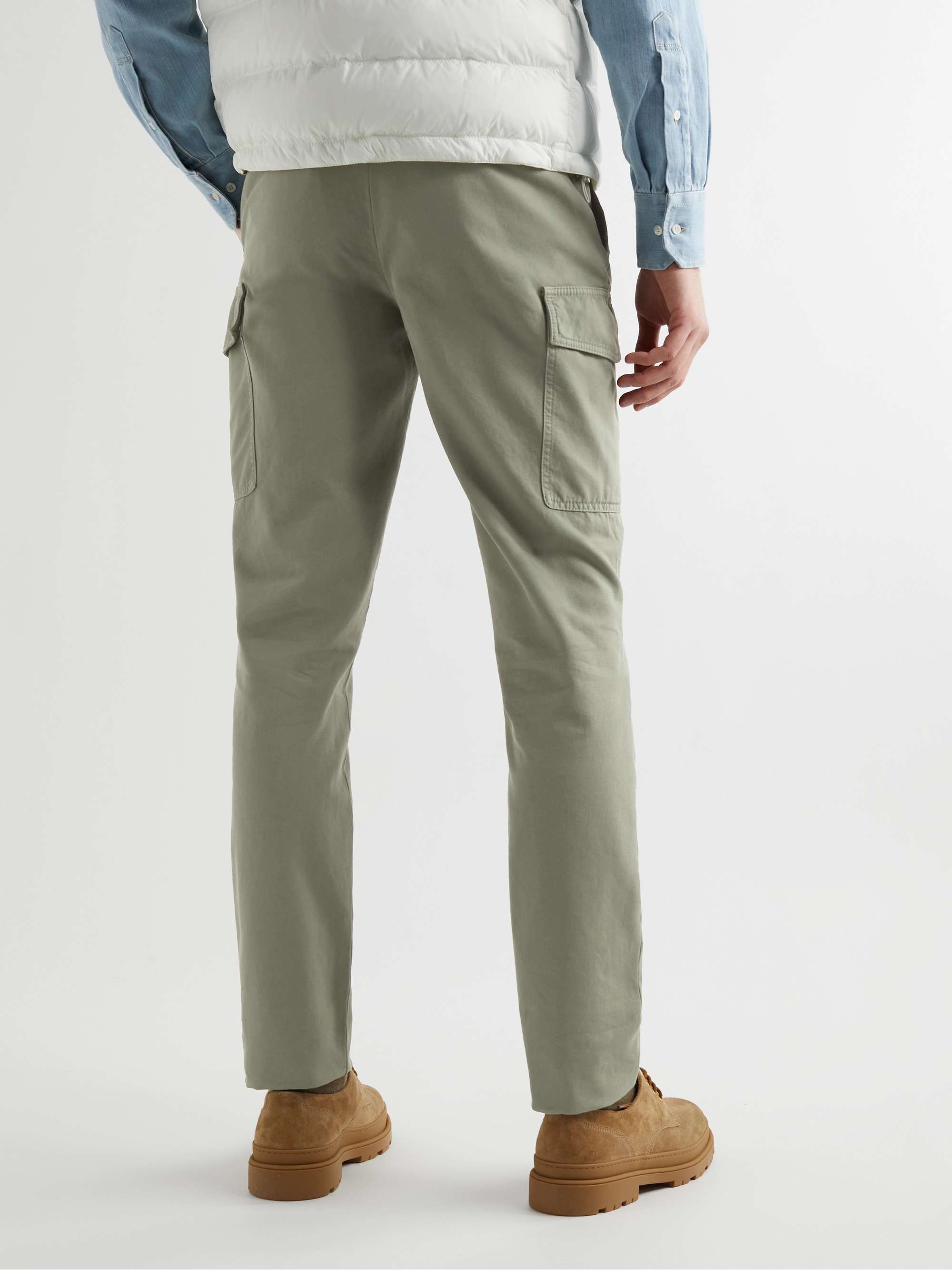 BRUNELLO CUCINELLI Straight-Leg Cotton-Gabardine Cargo Trousers