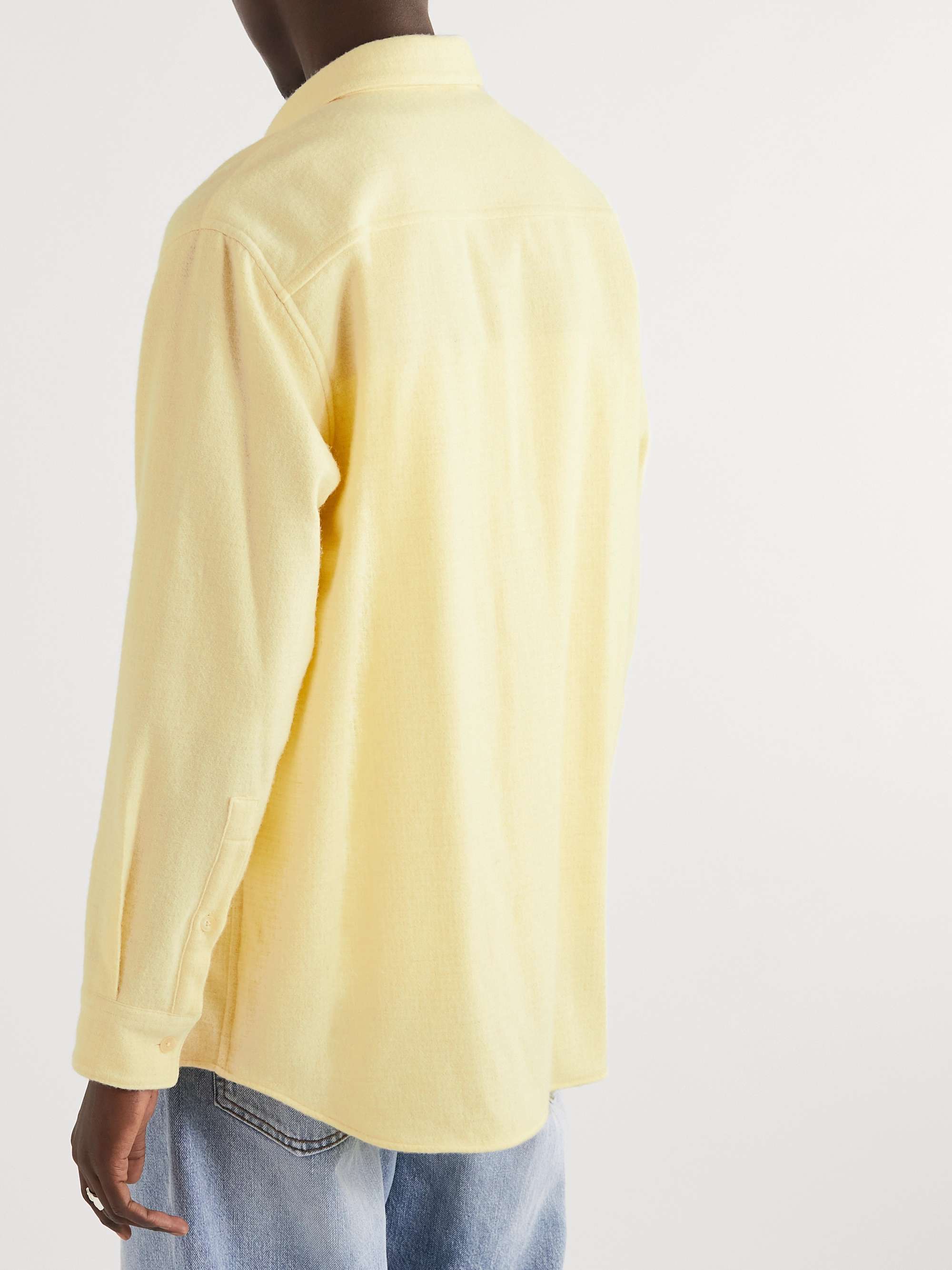 Yellow Wool-Blend Tweed Shirt | AURALEE | MR PORTER
