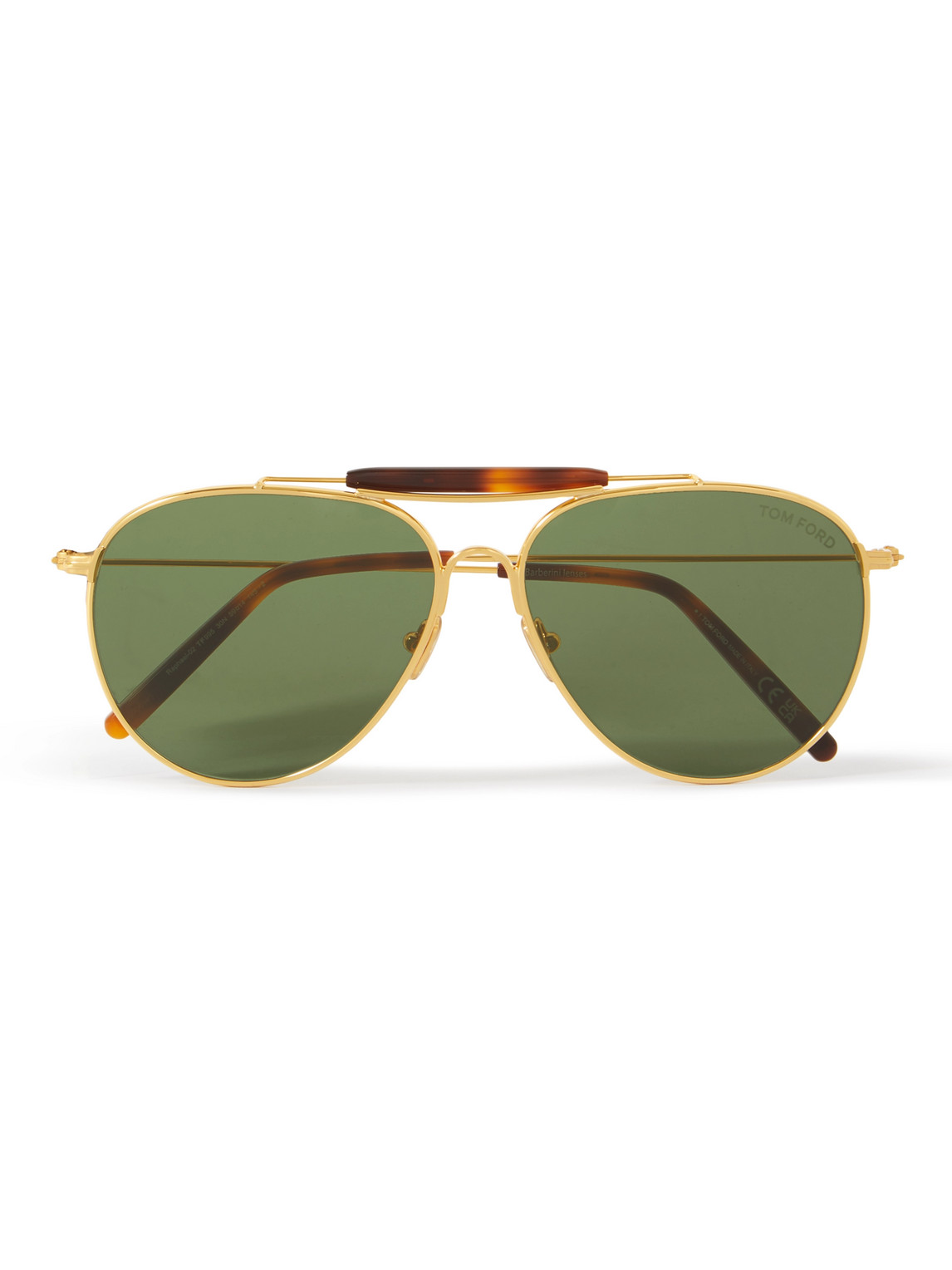 Tom Ford Aviator-style Gold-tone Sunglasses
