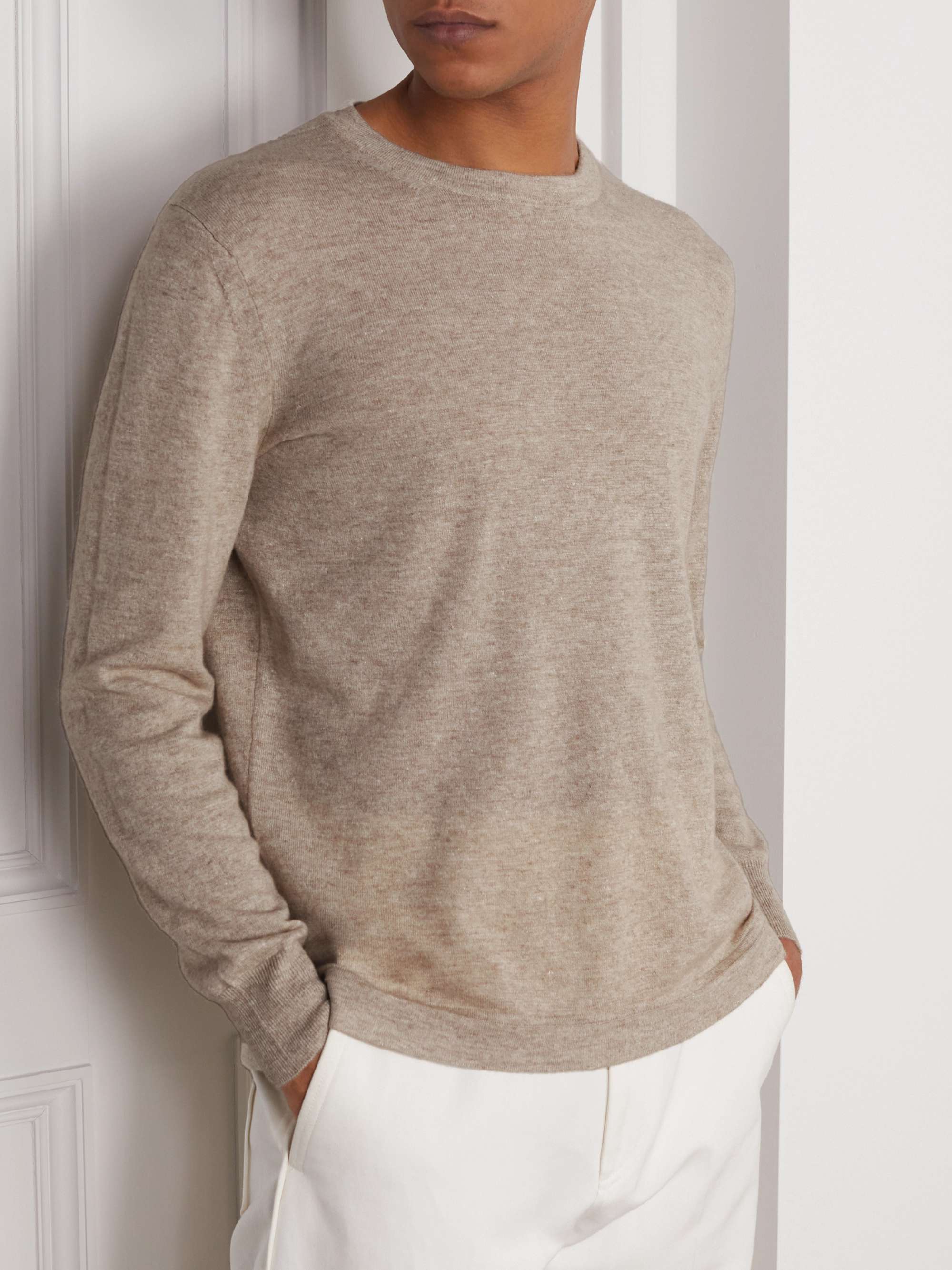 ZEGNA Oasi Cashmere and Linen-Blend Sweater