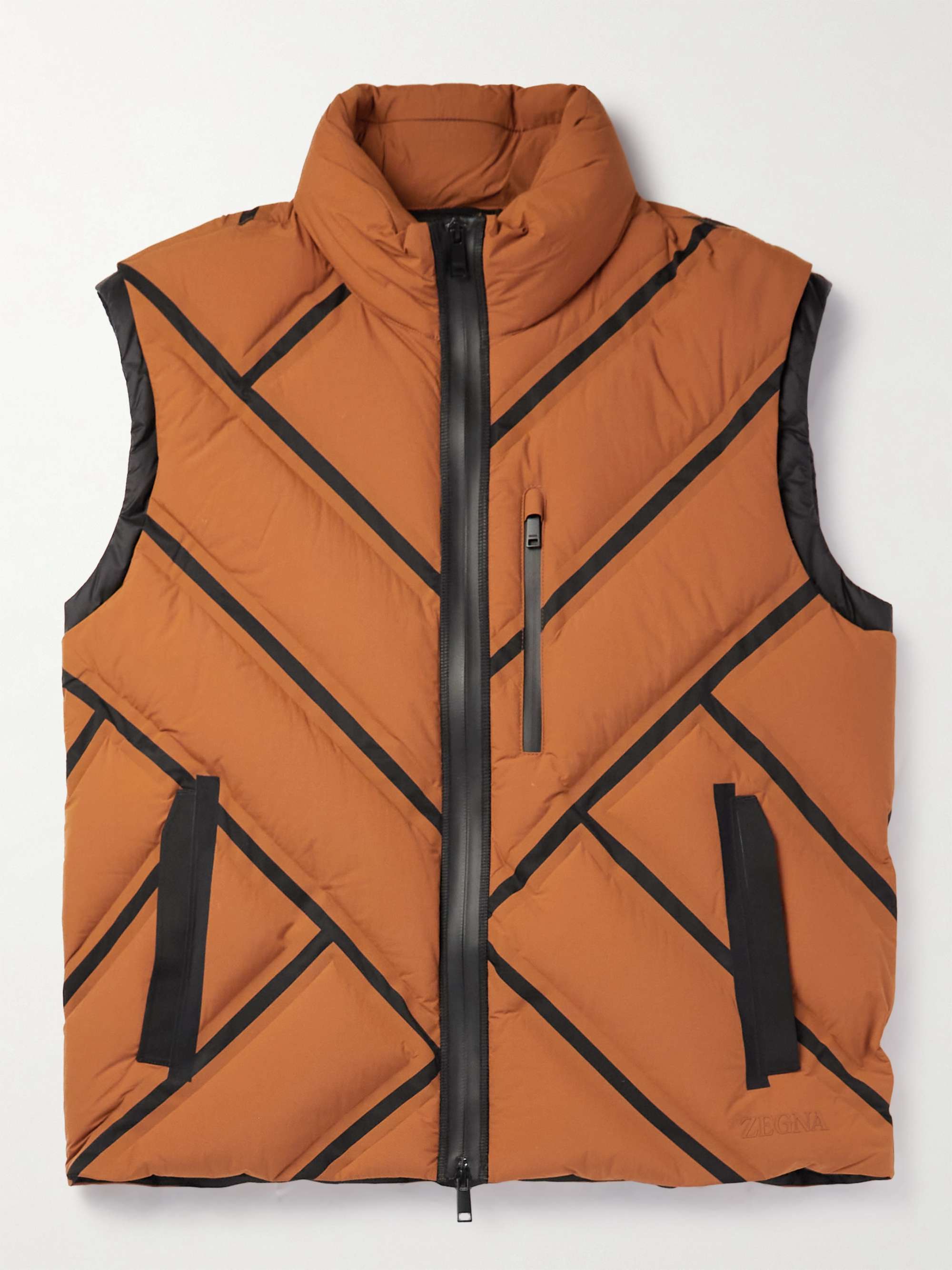 ZEGNA Panelled Quilted Shell Down Gilet