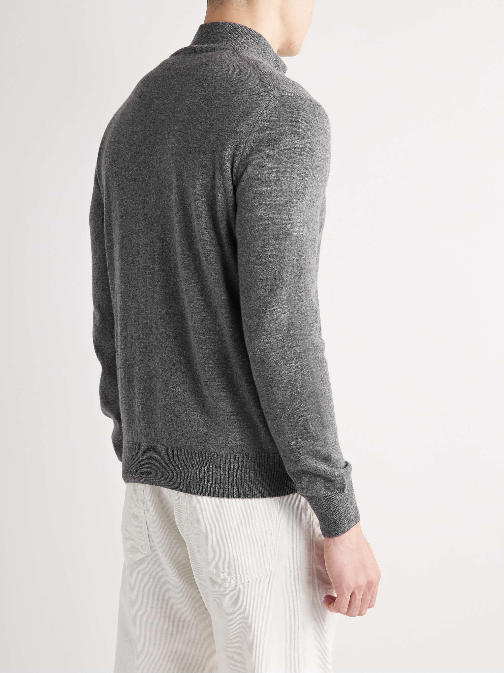 CANALI Slim-Fit Cashmere Half-Zip Sweater