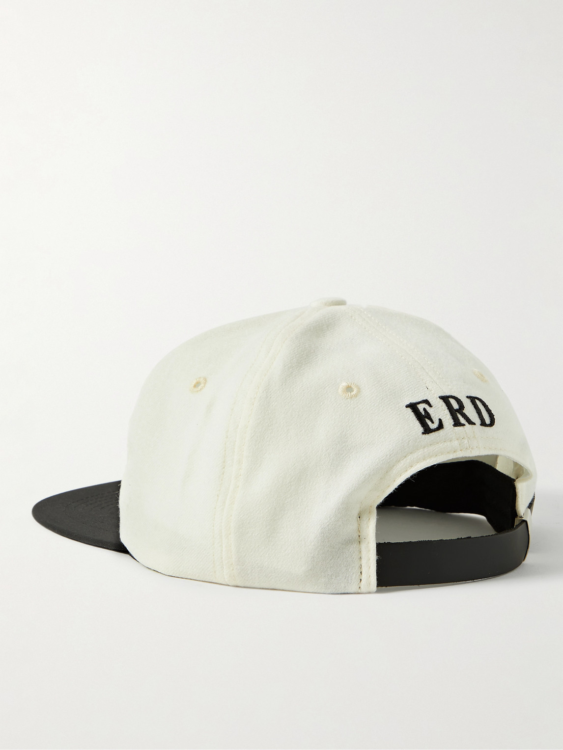 Enfants Riches Déprimés Leather-Trimmed Logo-Embroidered Wool