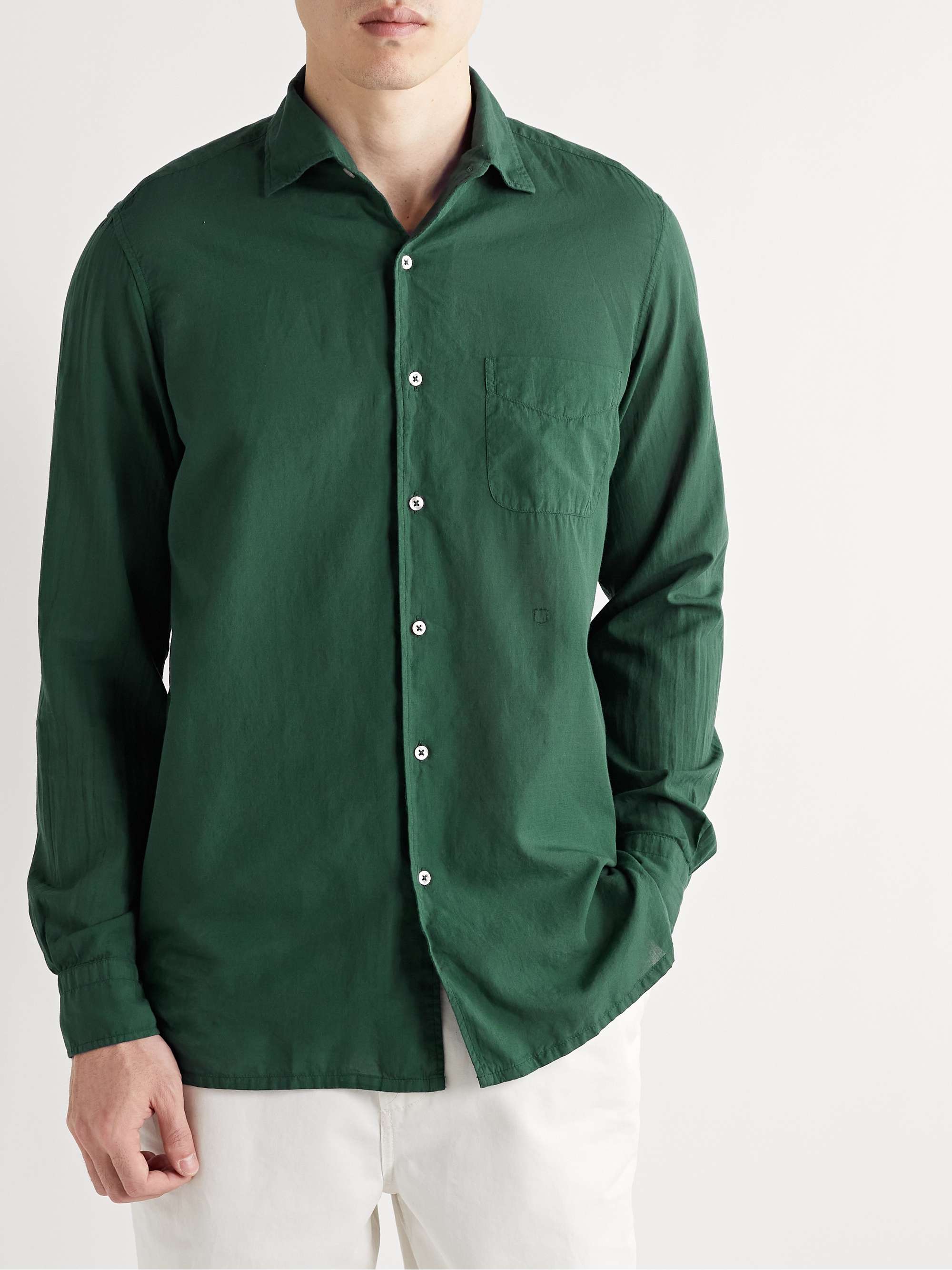 MASSIMO ALBA Cotton and Cashmere-Blend Voile Shirt