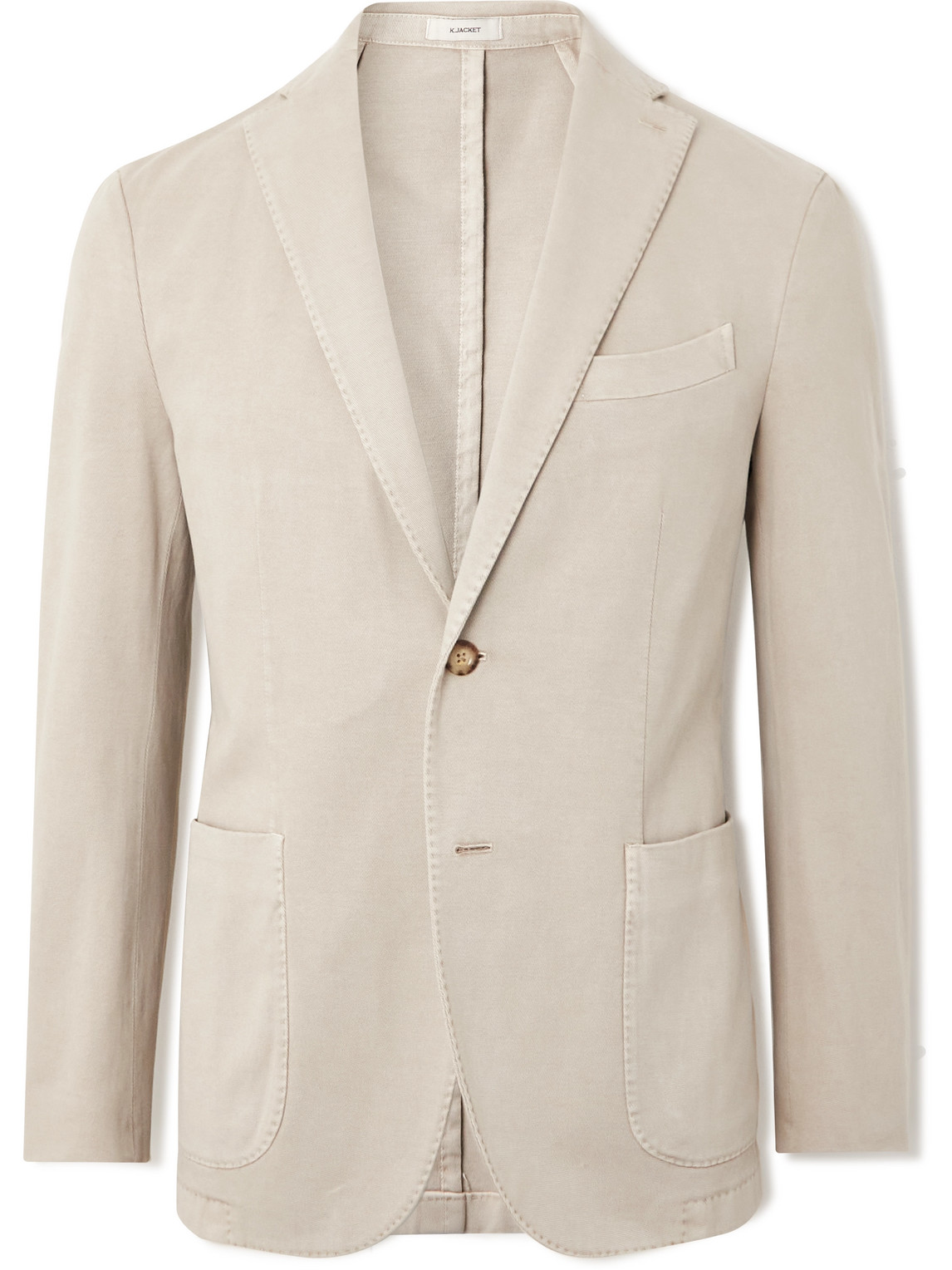 Boglioli K-jacket Stretch-cotton Twill Blazer In Gray