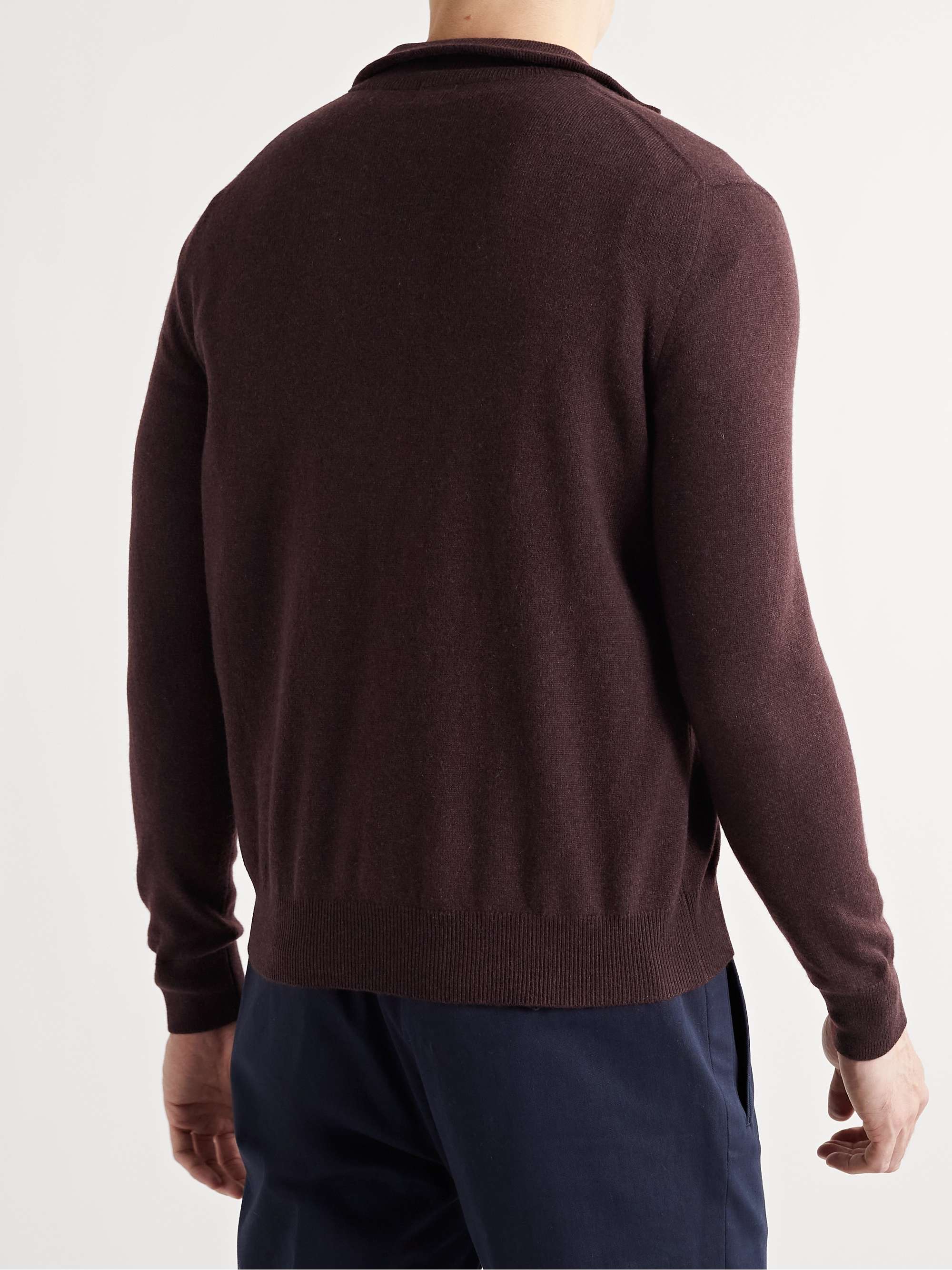 Burgundy Cashmere Half-Zip Sweater | MASSIMO ALBA | MR PORTER