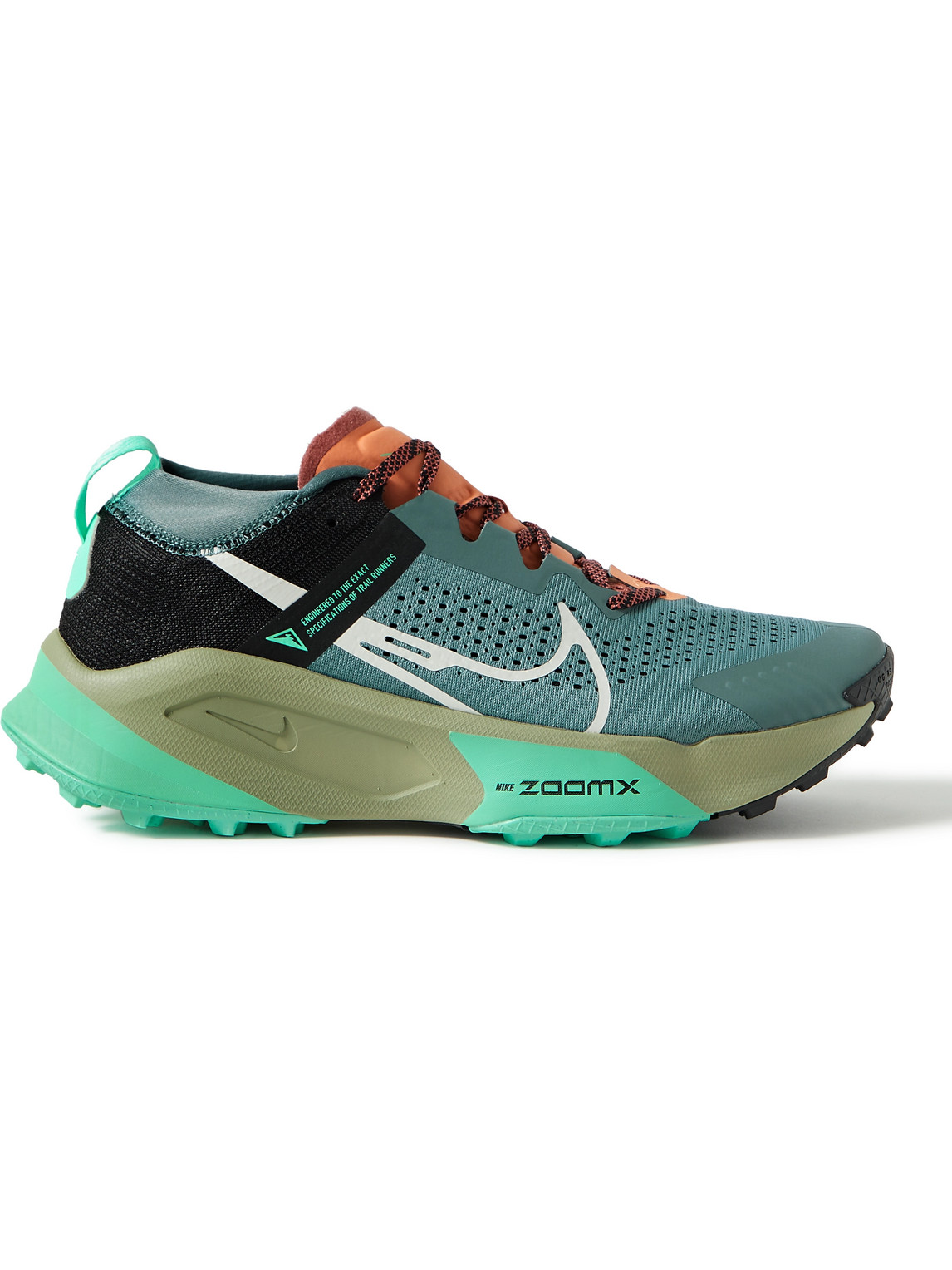 Nike Running ZoomX Zegama Rubber-Trimmed Mesh Trail Running Sneakers