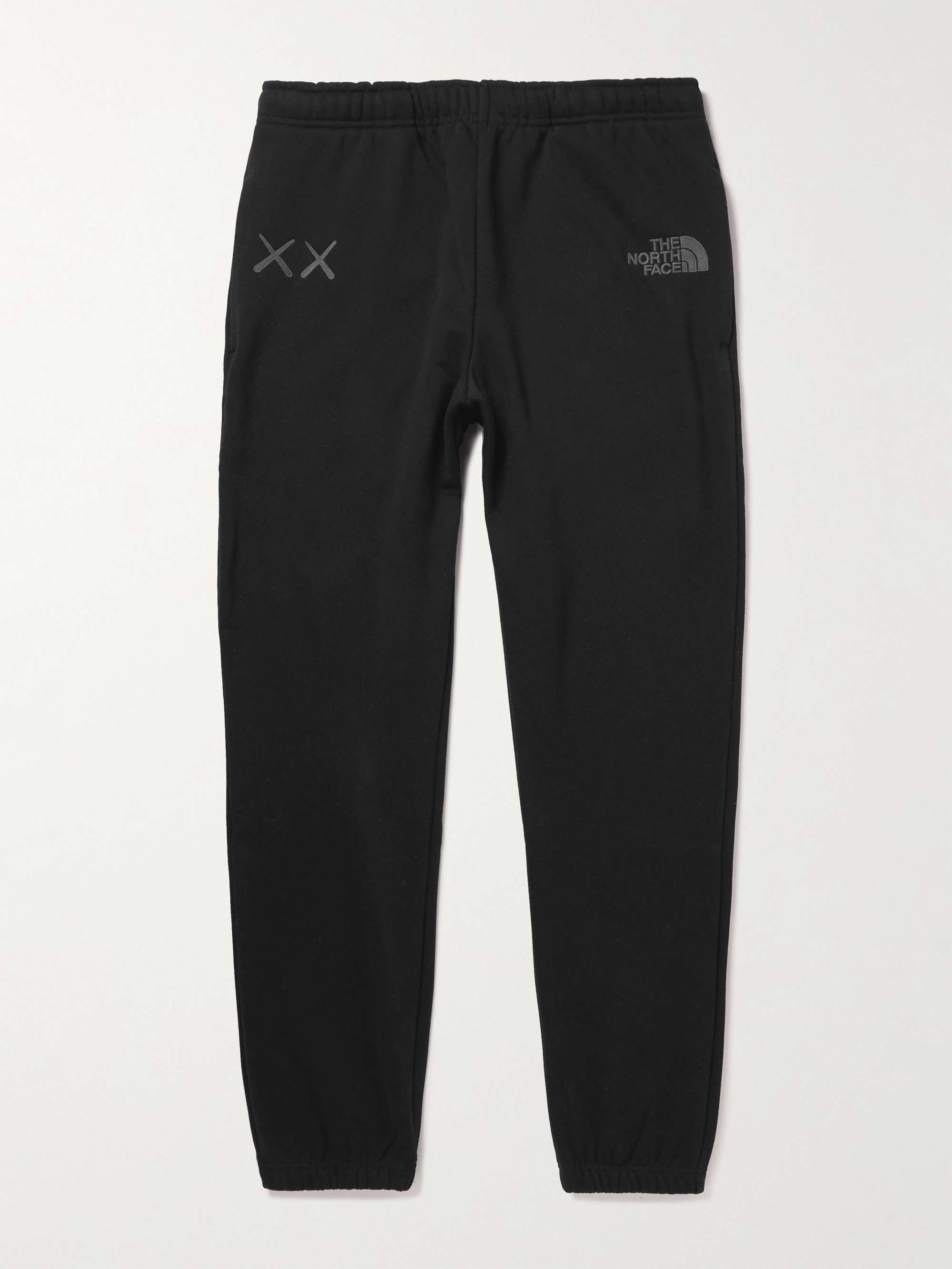 THE NORTH FACE + XX KAWS Tapered Logo-Embroidered Cotton-Jersey Sweatpants