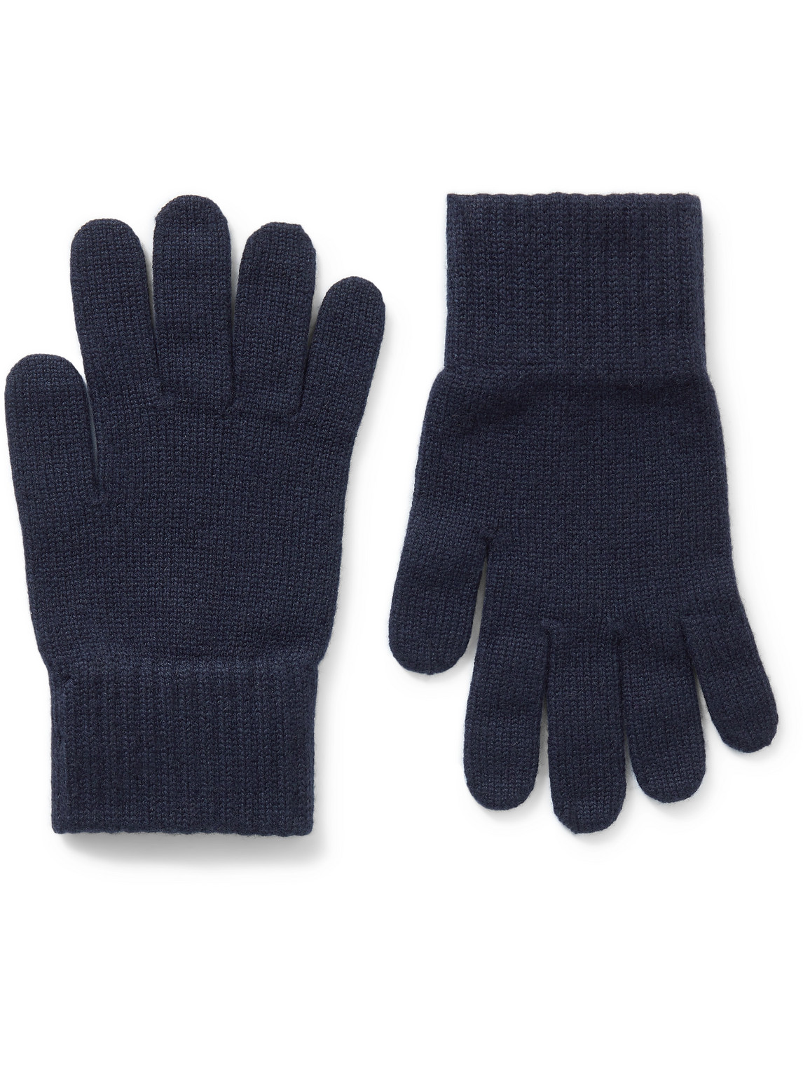 Drake's Cashmere Gloves In Blue