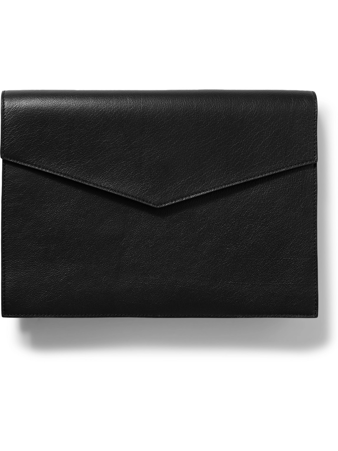 Metier Textured-leather Pouch In Black