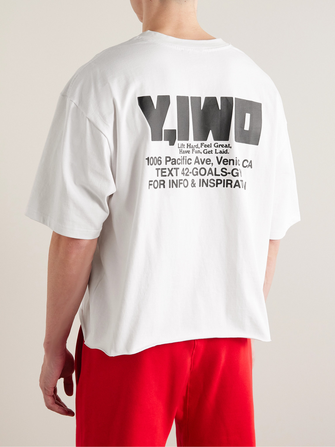 Shop Y,iwo Logo-print Cotton-jersey T-shirt In White