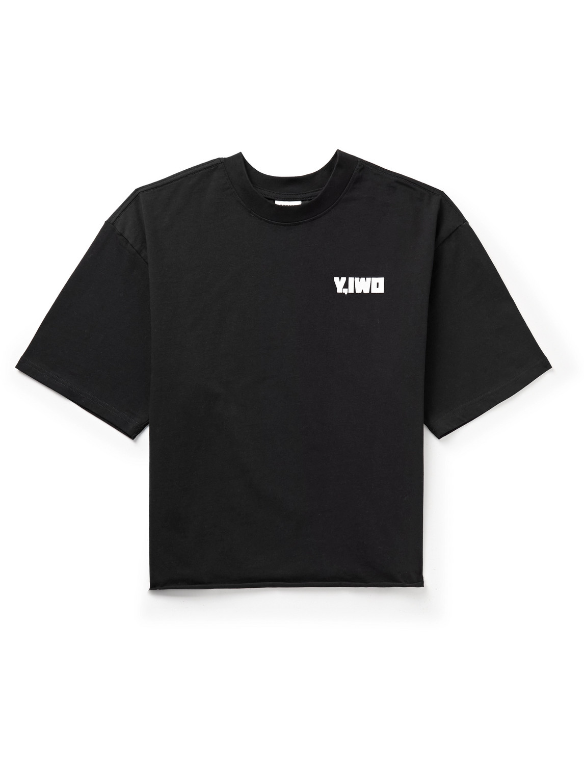 Y,iwo Logo-print Cotton-jersey T-shirt In Black