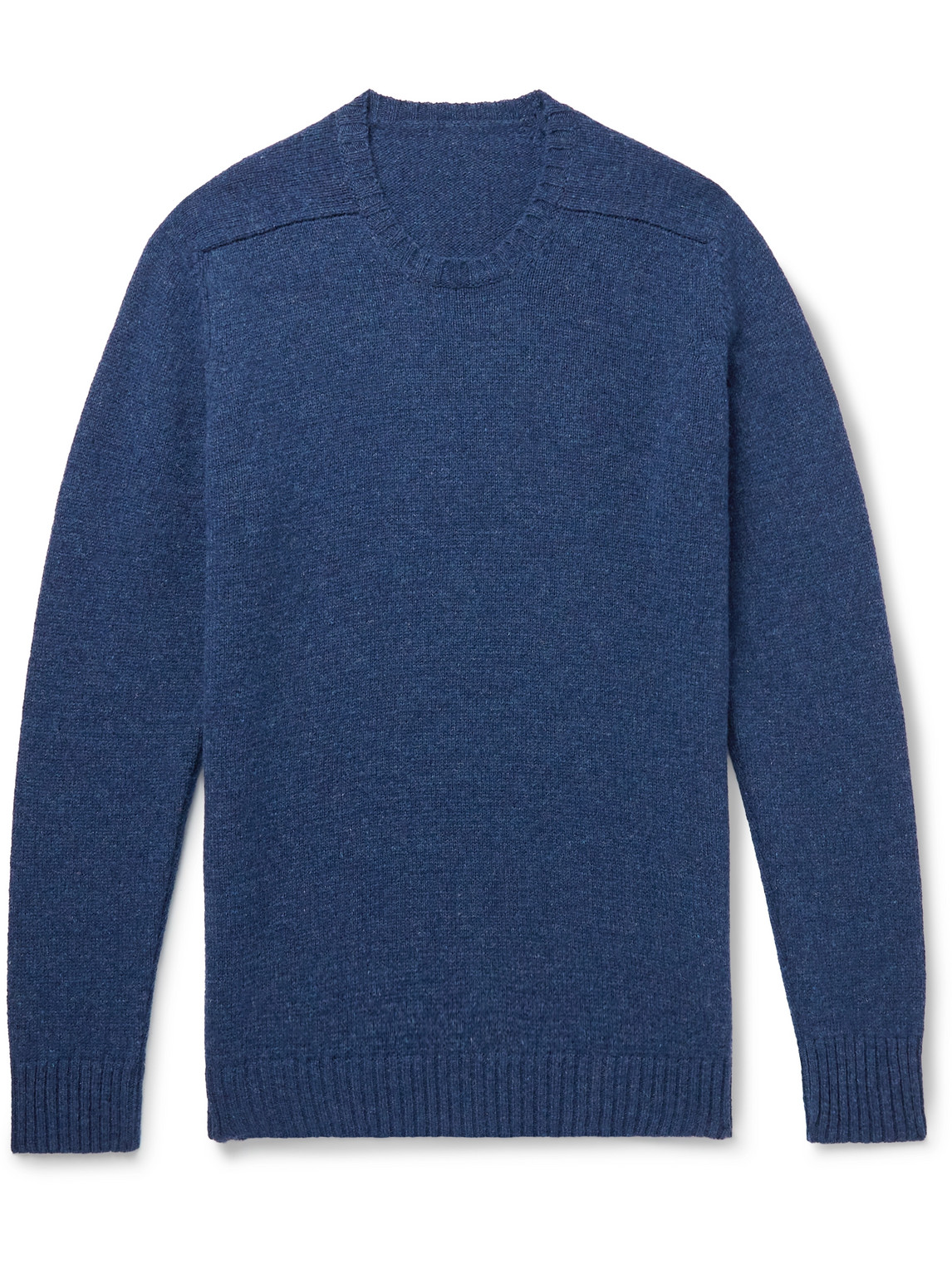Anderson & Sheppard Shetland Wool Sweater In Blue