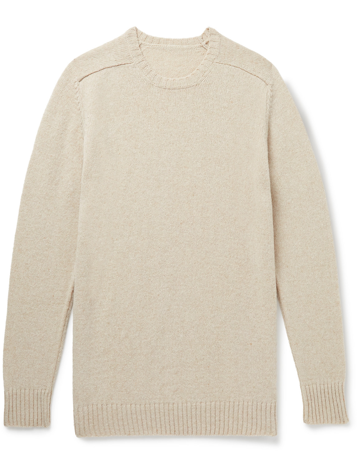 Anderson & Sheppard Shetland Wool Sweater In Neutrals