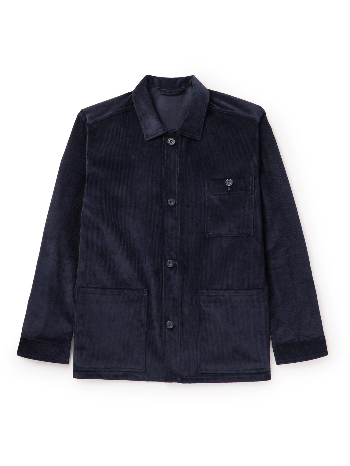 Anderson & Sheppard No. 2 Cotton-corduroy Shirt Jacket In Blue