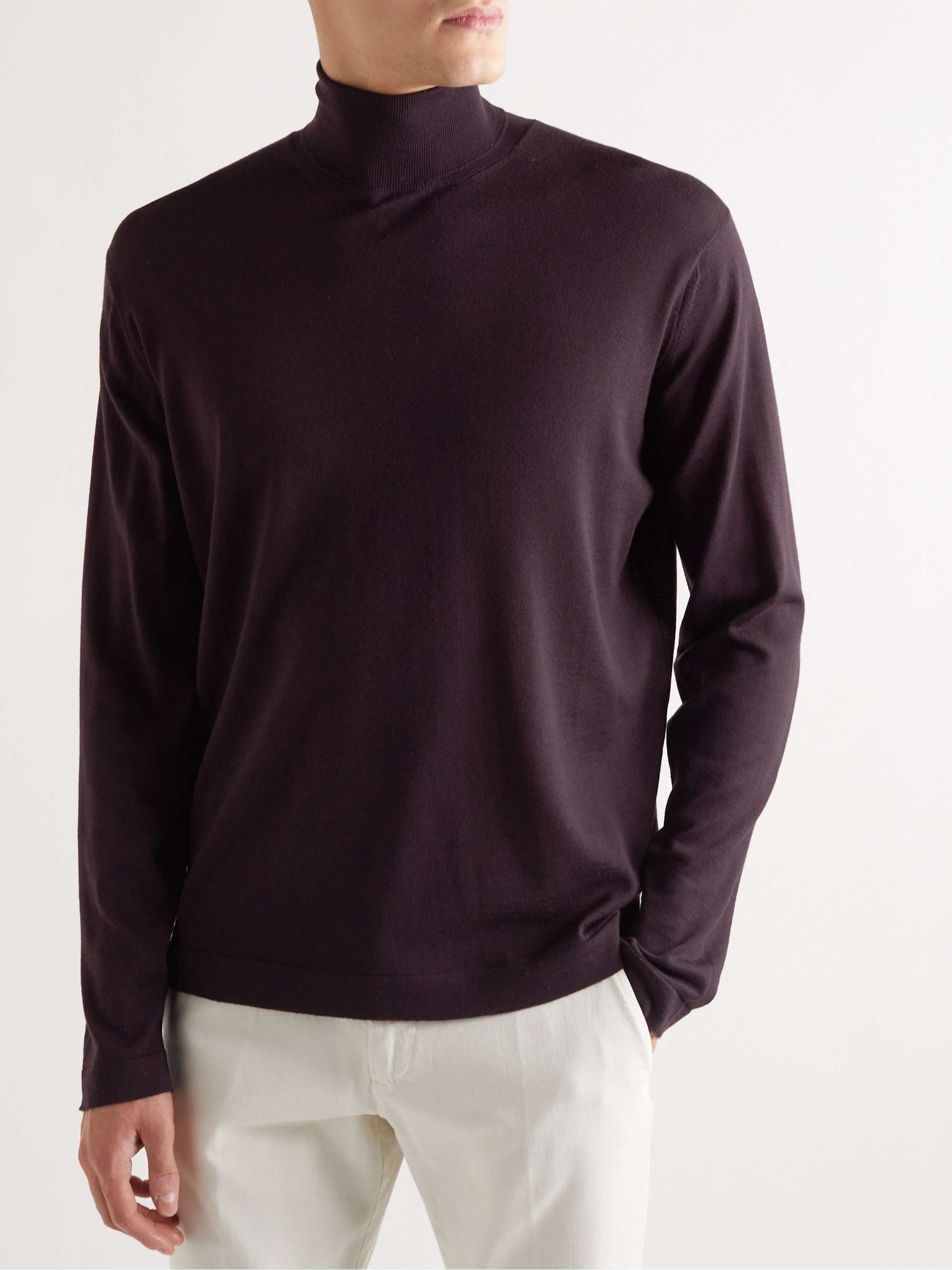 Burgundy Merino Wool Rollneck Sweater | THOM SWEENEY | MR PORTER