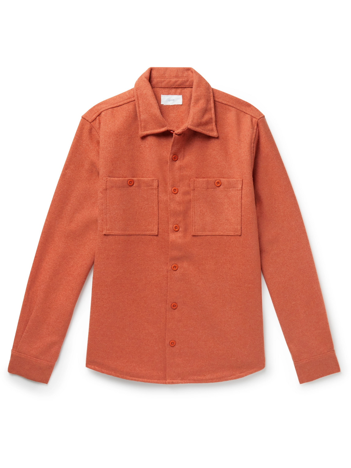 Onia Essential Heavy-weight Overshirt In Orange