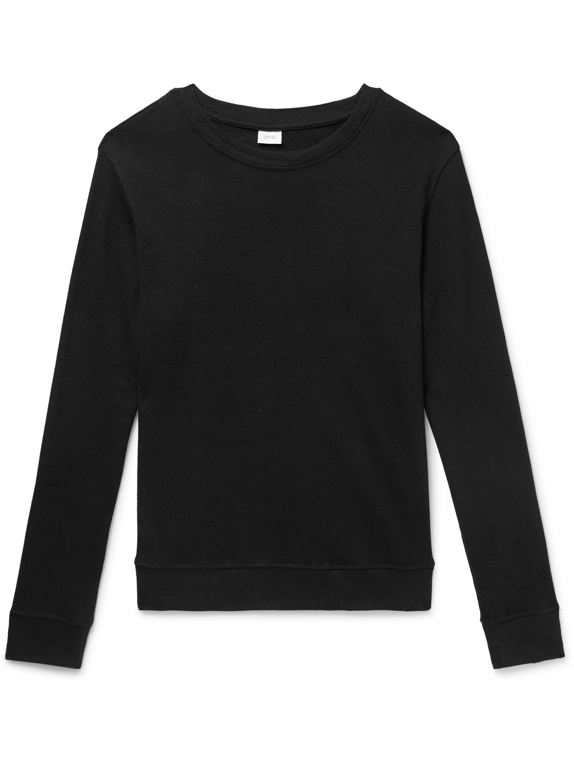 ONIA SLIM-FIT WAFFLE-KNIT COTTON-BLEND SWEATER