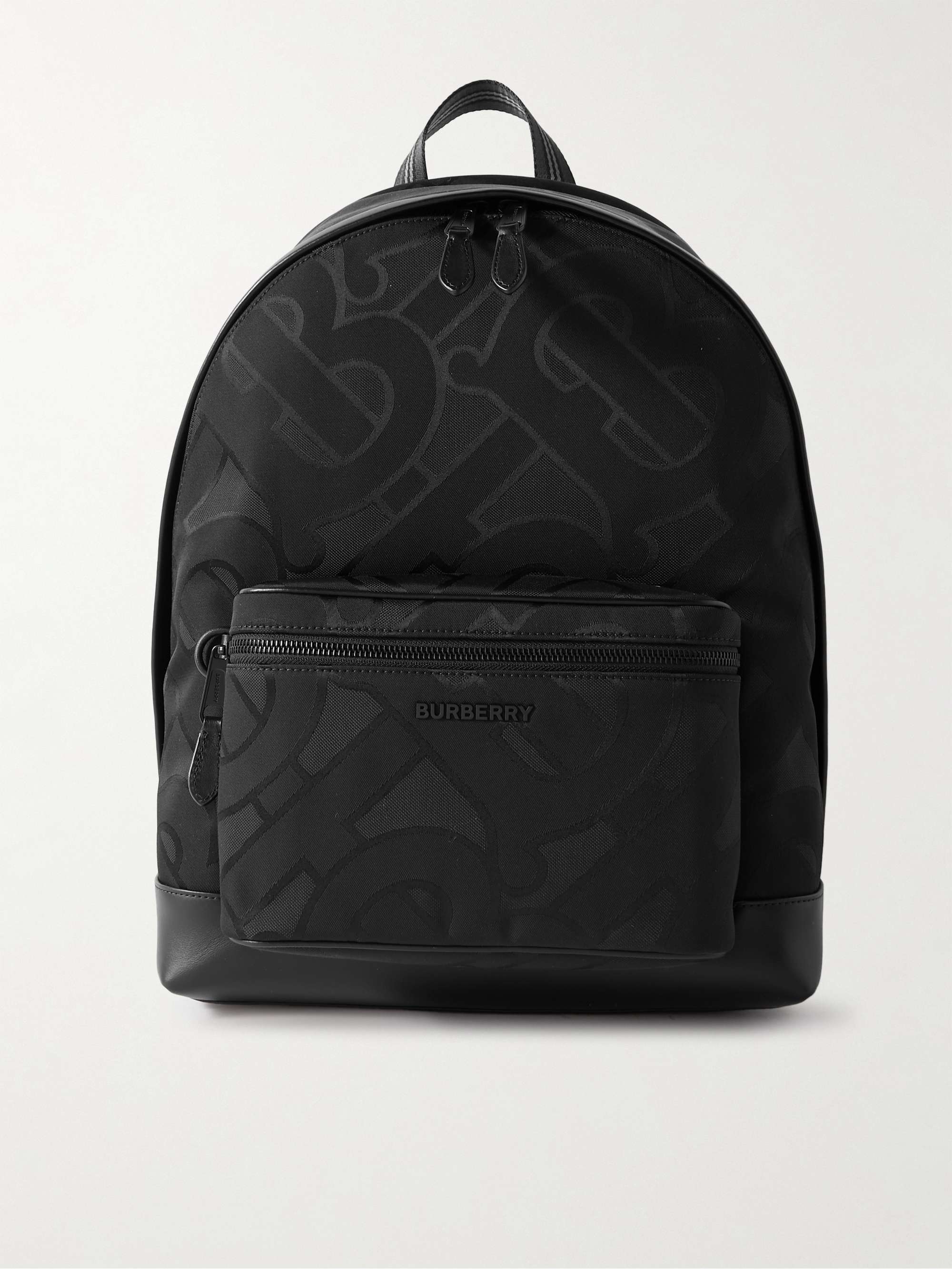 버버리 백팩 BURBERRY Monogram Jacquard Shell Backpack,Black
