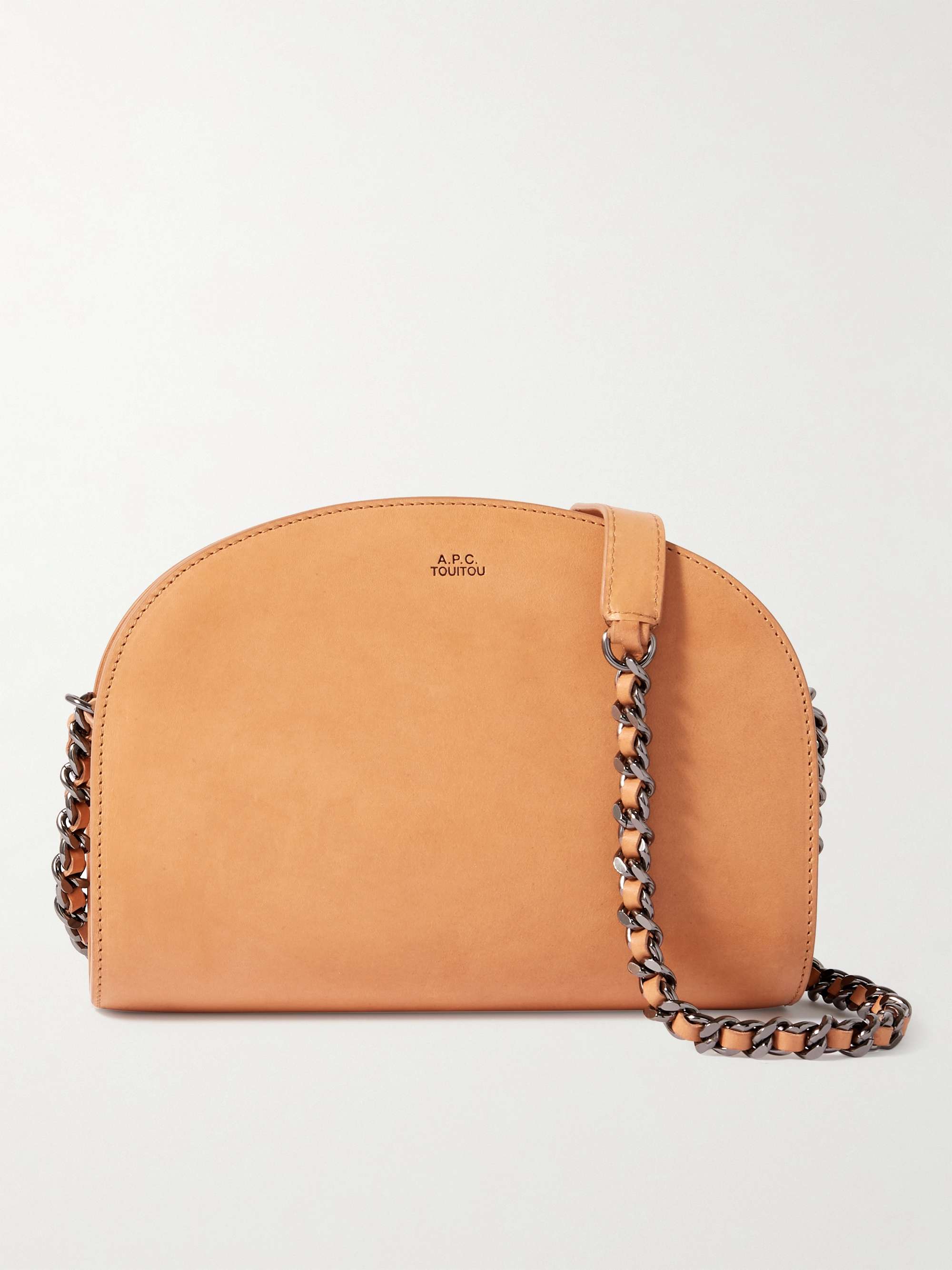 A.P.C. Demi-Lune Leather Messenger Bag