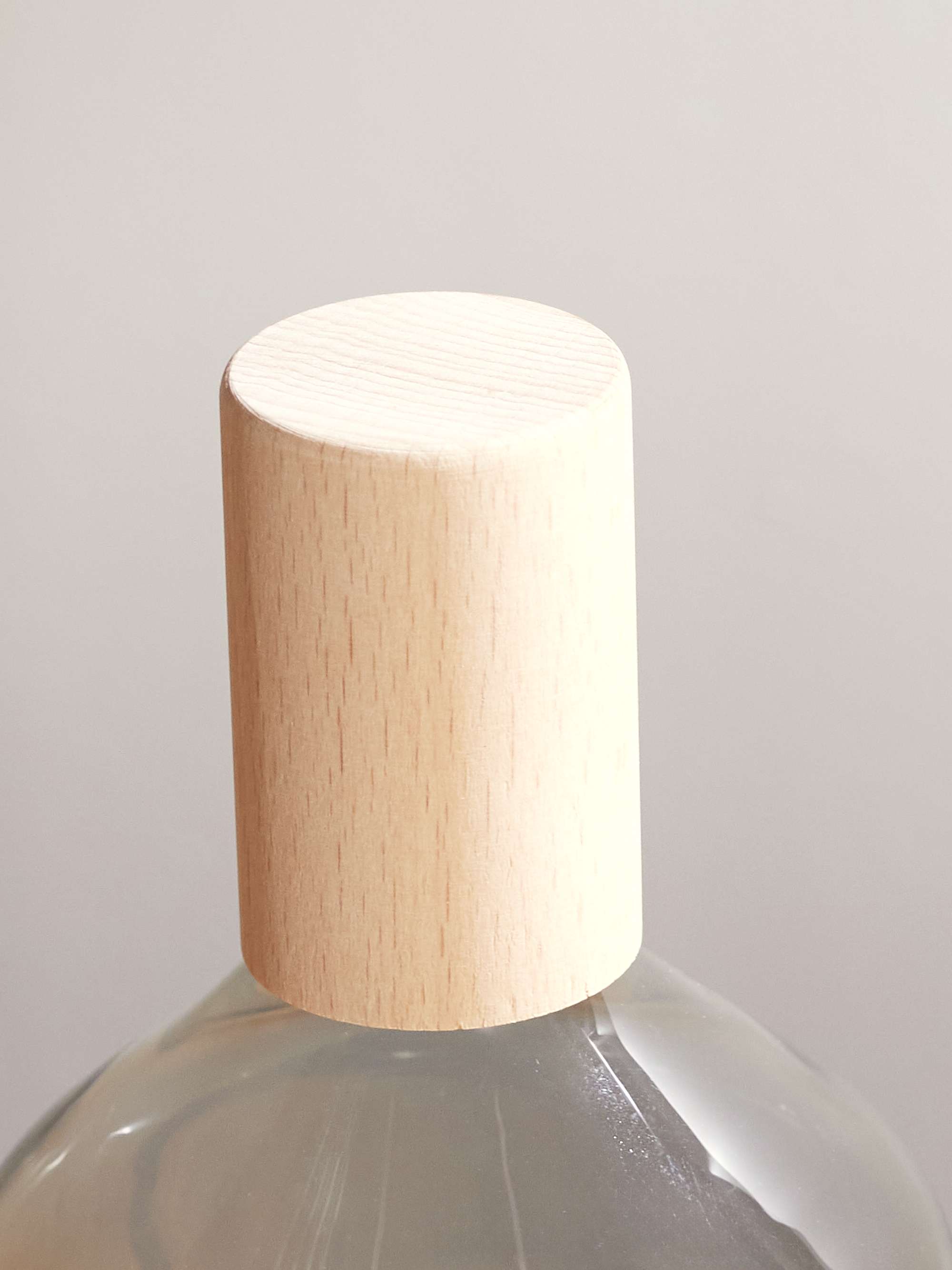 R+D.LAB Trulli Tall Glass, Wood and Cork Bottle